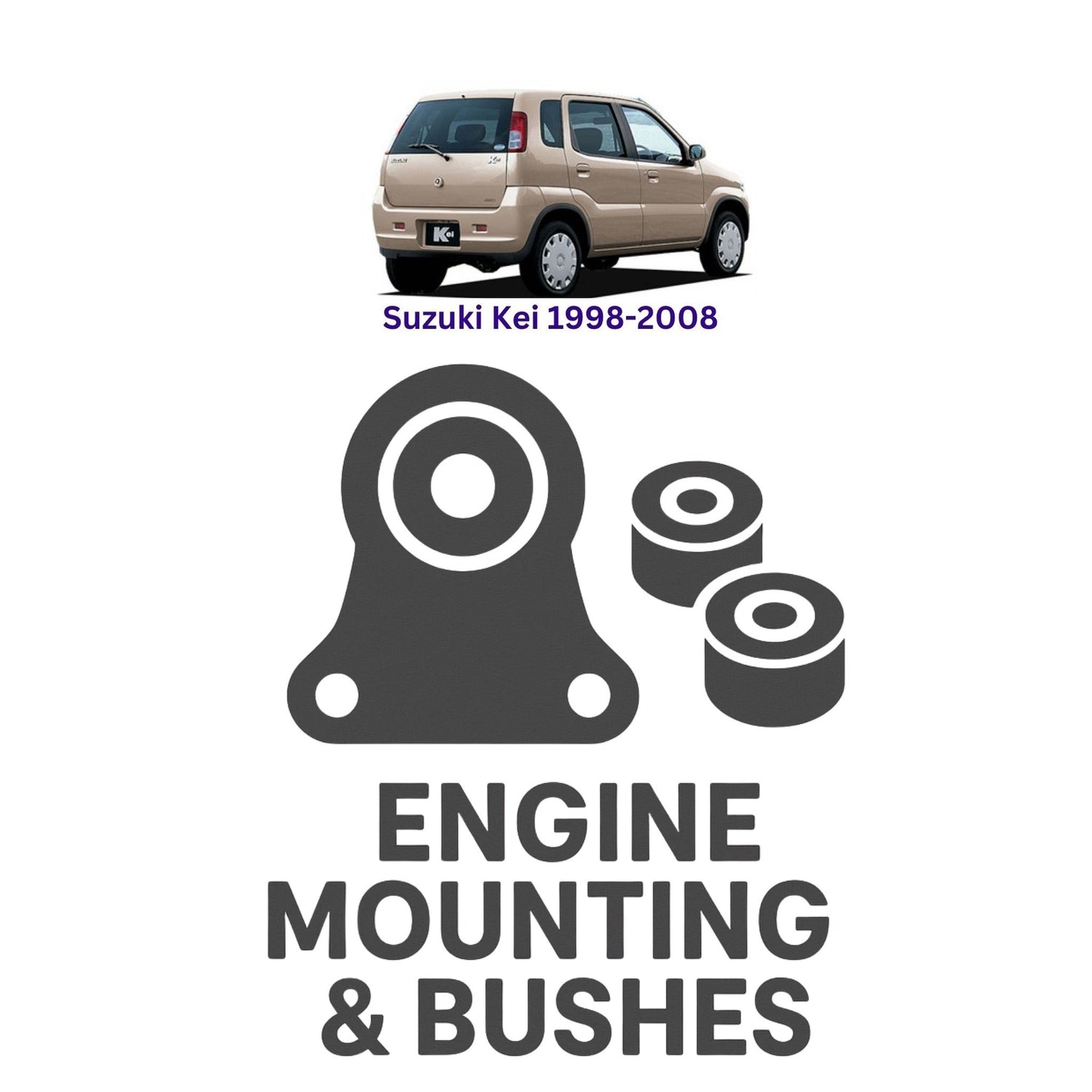 Original Suzuki Kei 1998–2008 Suspension Bushes & Engine Mounting – in Pakistan