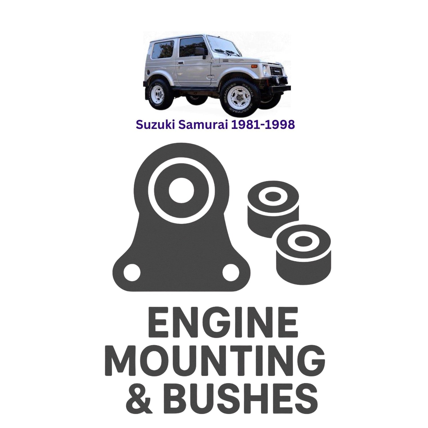 Original Suzuki Samurai 1981–1998 Suspension Bushes & Engine Mounting – in Pakistan