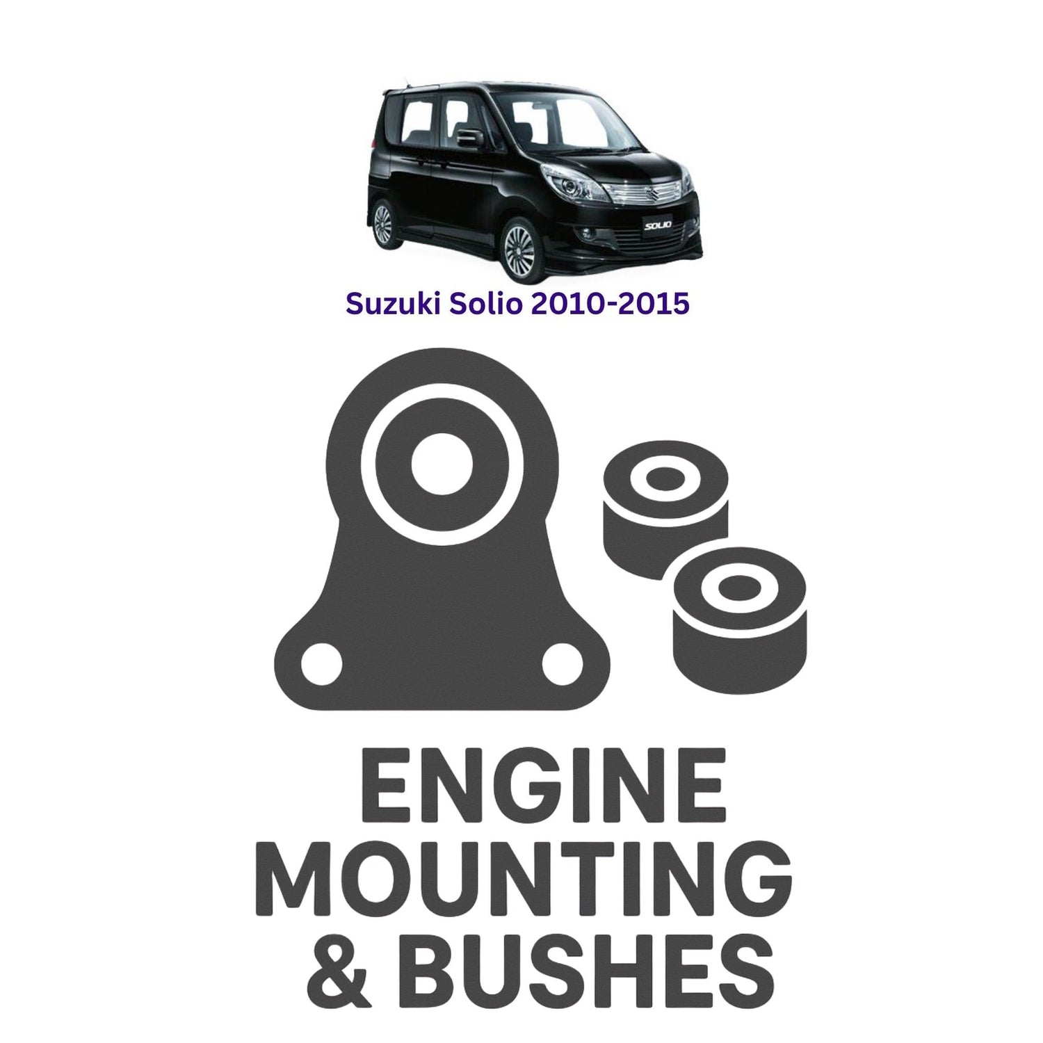 Original Suzuki Solio 2010–2015 Suspension Bushes & Engine Mounting – in Pakistan