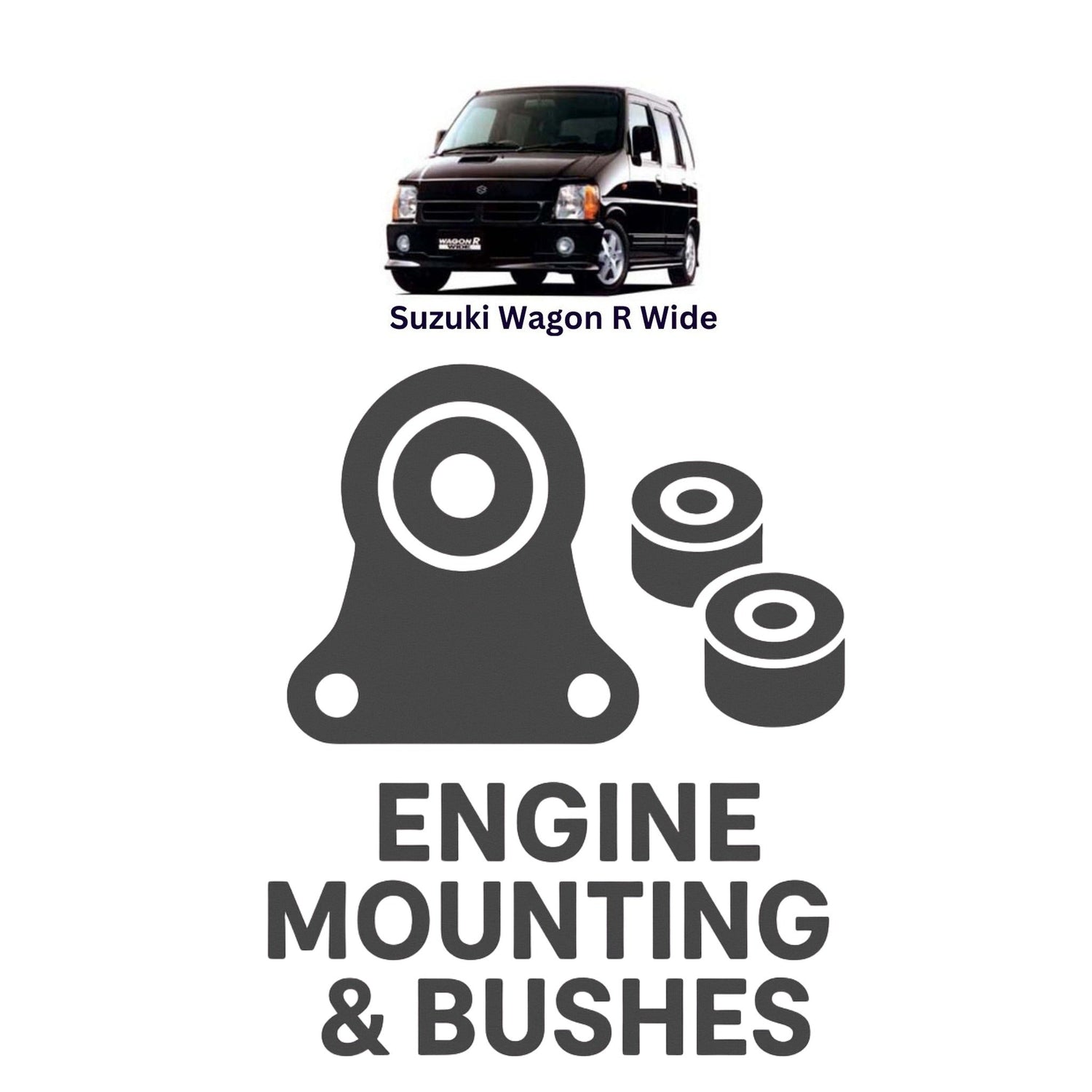 Original Suzuki Wagon R Wide Suspension Bushes & Engine Mounting – in Pakistan