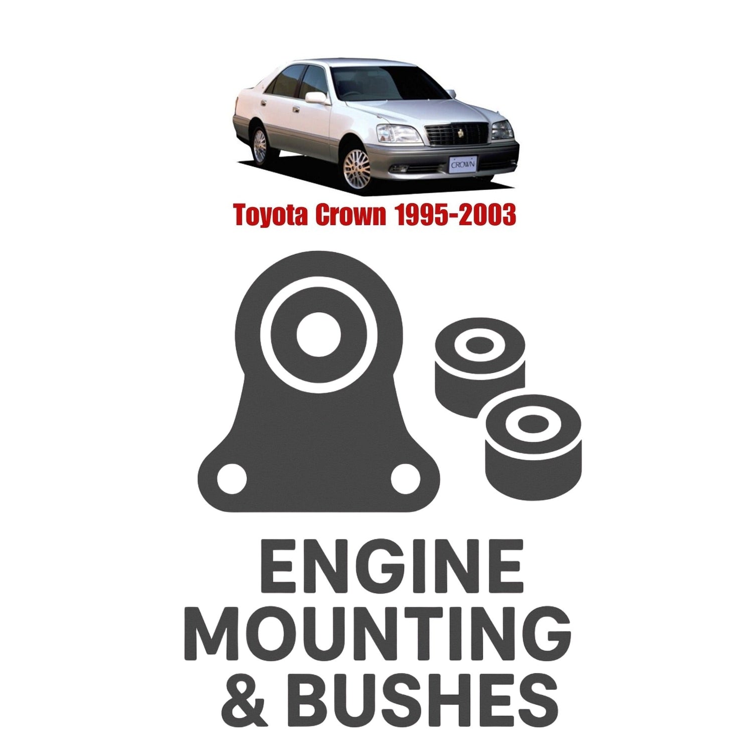 Original Toyota Crown 1995–2003 Suspension Bushes & Engine Mounting – in Pakistan