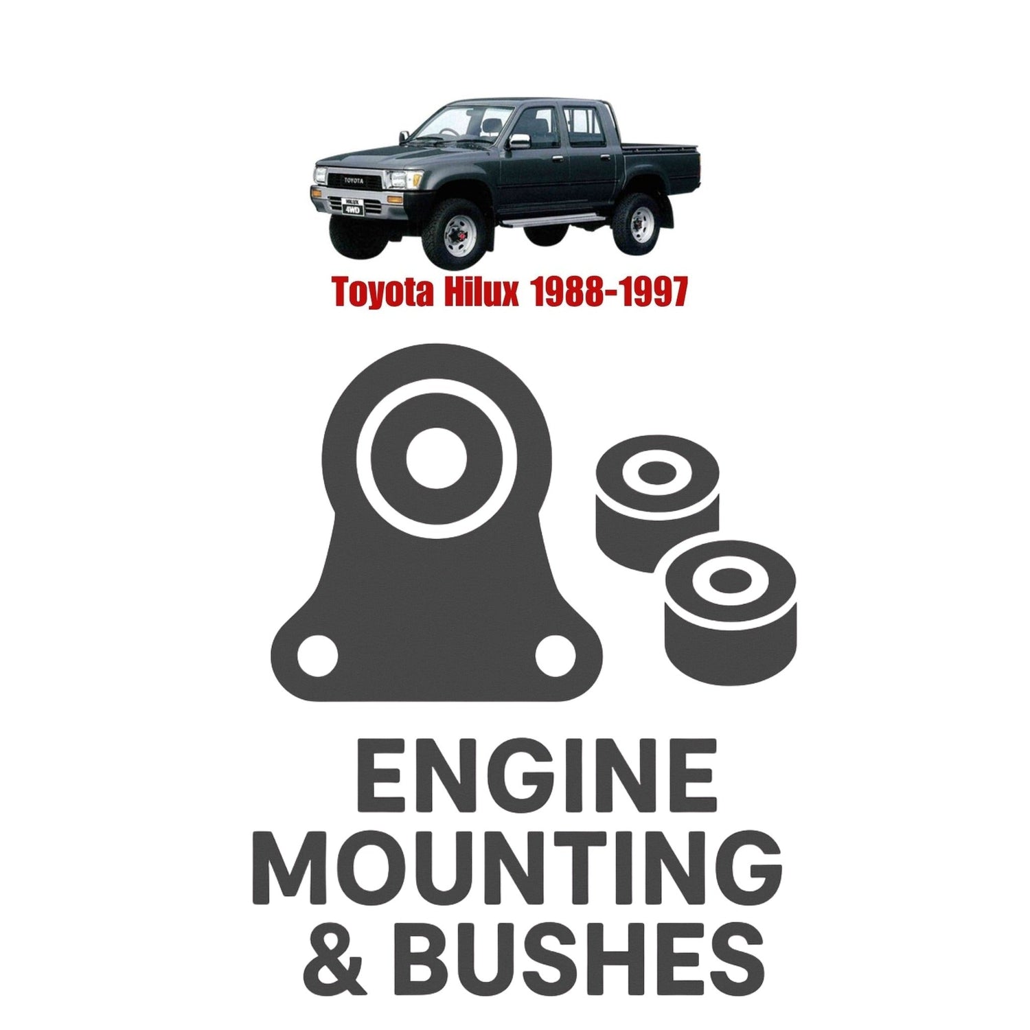 Original Toyota Hilux 1988–1997 Suspension Bushes & Engine Mounting – in Pakistan