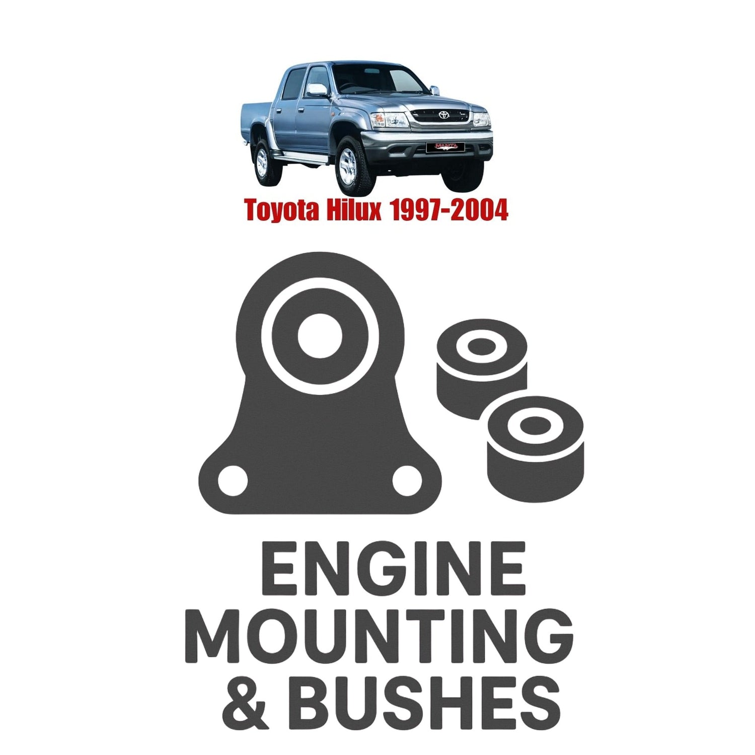 Original Toyota Hilux 1997–2004 Suspension Bushes & Engine Mounting – in Pakistan