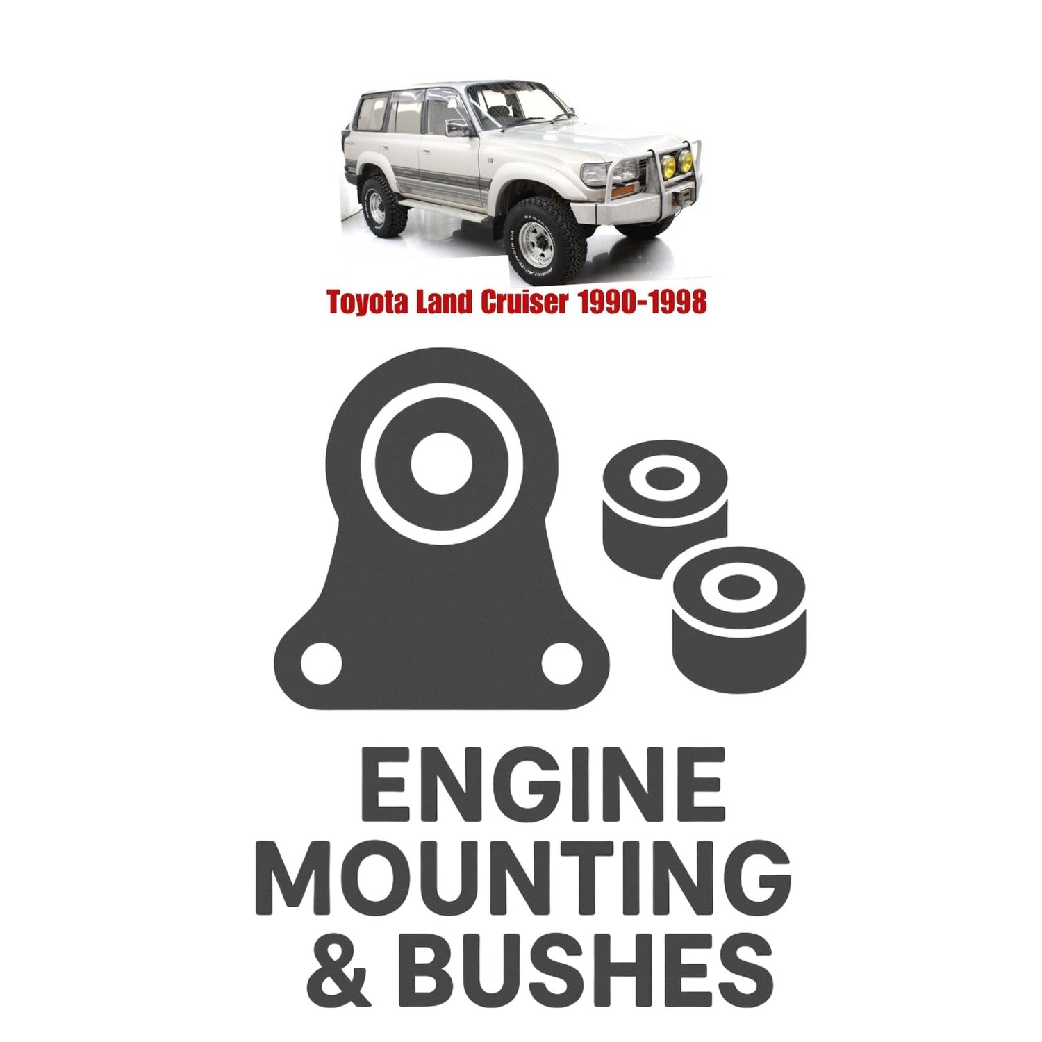 Original Toyota Land Cruiser 1990–1998 Suspension Bushes & Engine Mounting – in Pakistan