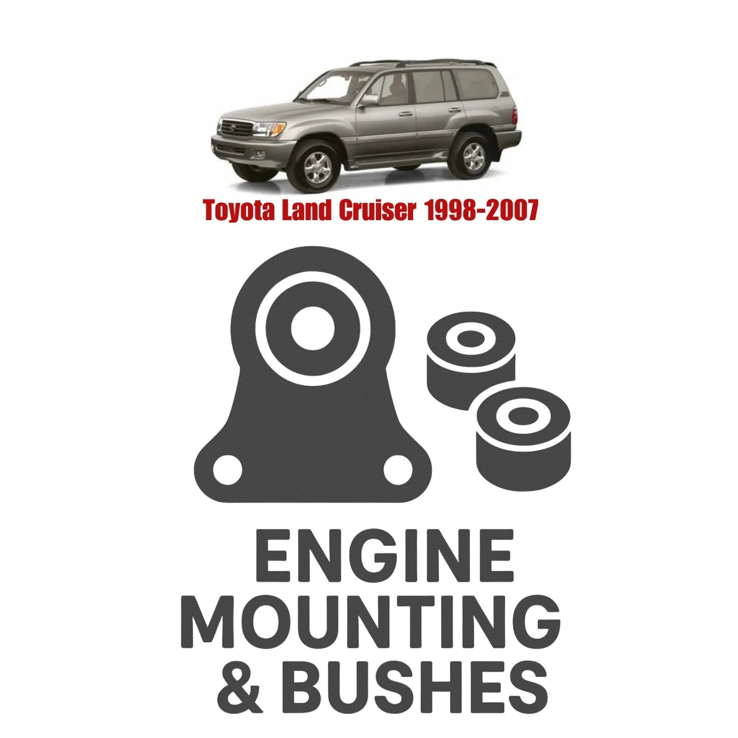 Original Toyota Land Cruiser 1998–2007 Suspension Bushes & Engine Mounting – in Pakistan