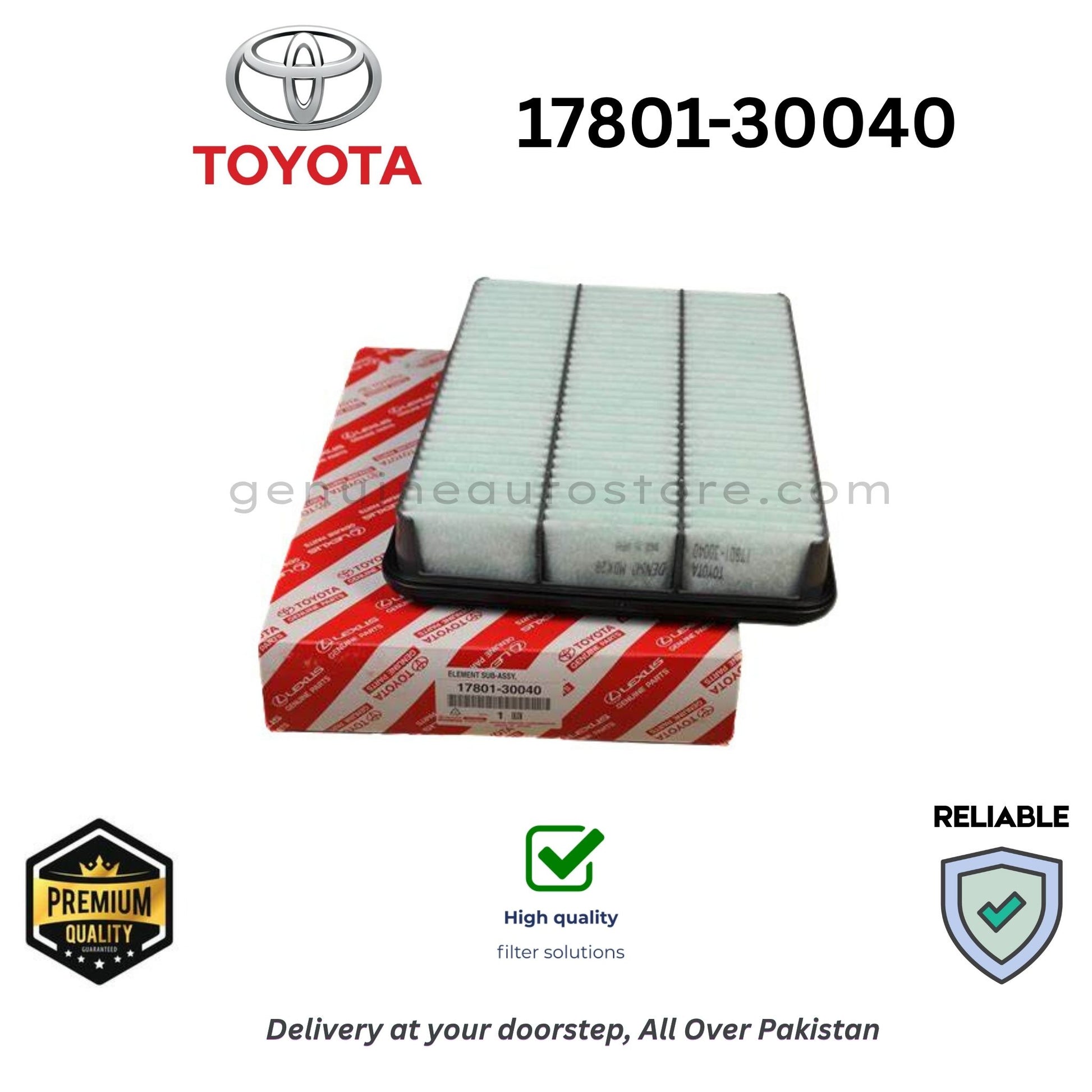 17801-30040 Air Filter Premium Quality in Pakistan, 100% Genuine, Reliable, Best Price, Cash on Delivery 