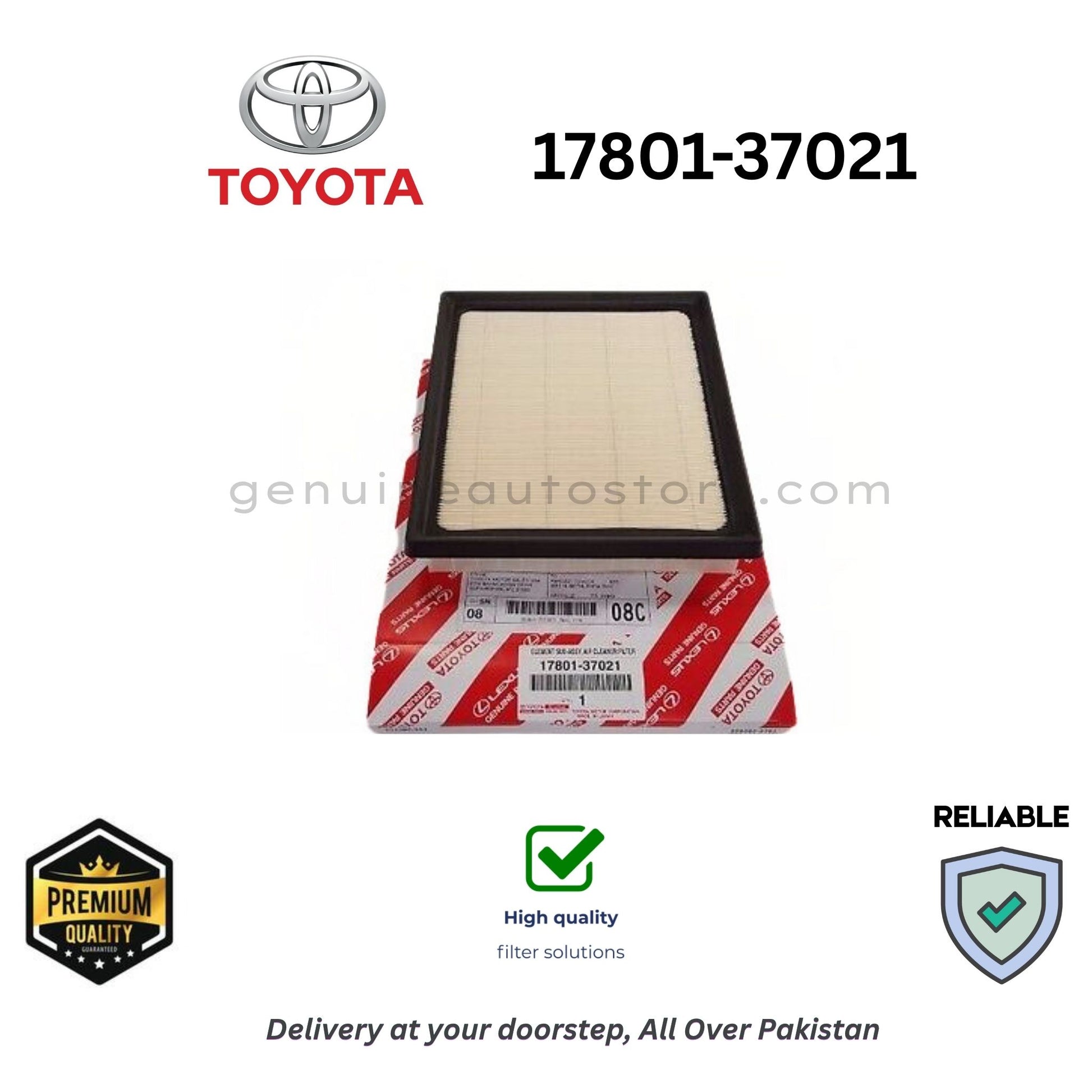 17801-37021  Air Filter Premium Quality in Pakistan, 100% Genuine, Reliable, Best Price, Cash on Delivery 