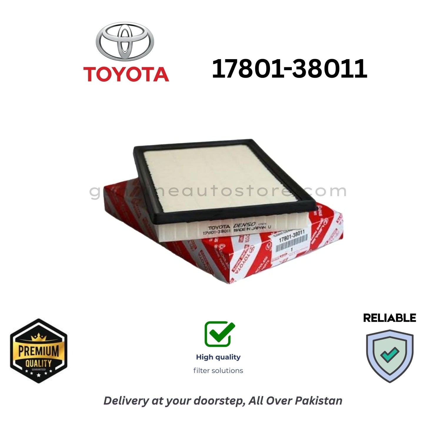 17801-38311 Air Filter Premium Quality in Pakistan, 100% Genuine, Reliable, Best Price, Cash on Delivery 