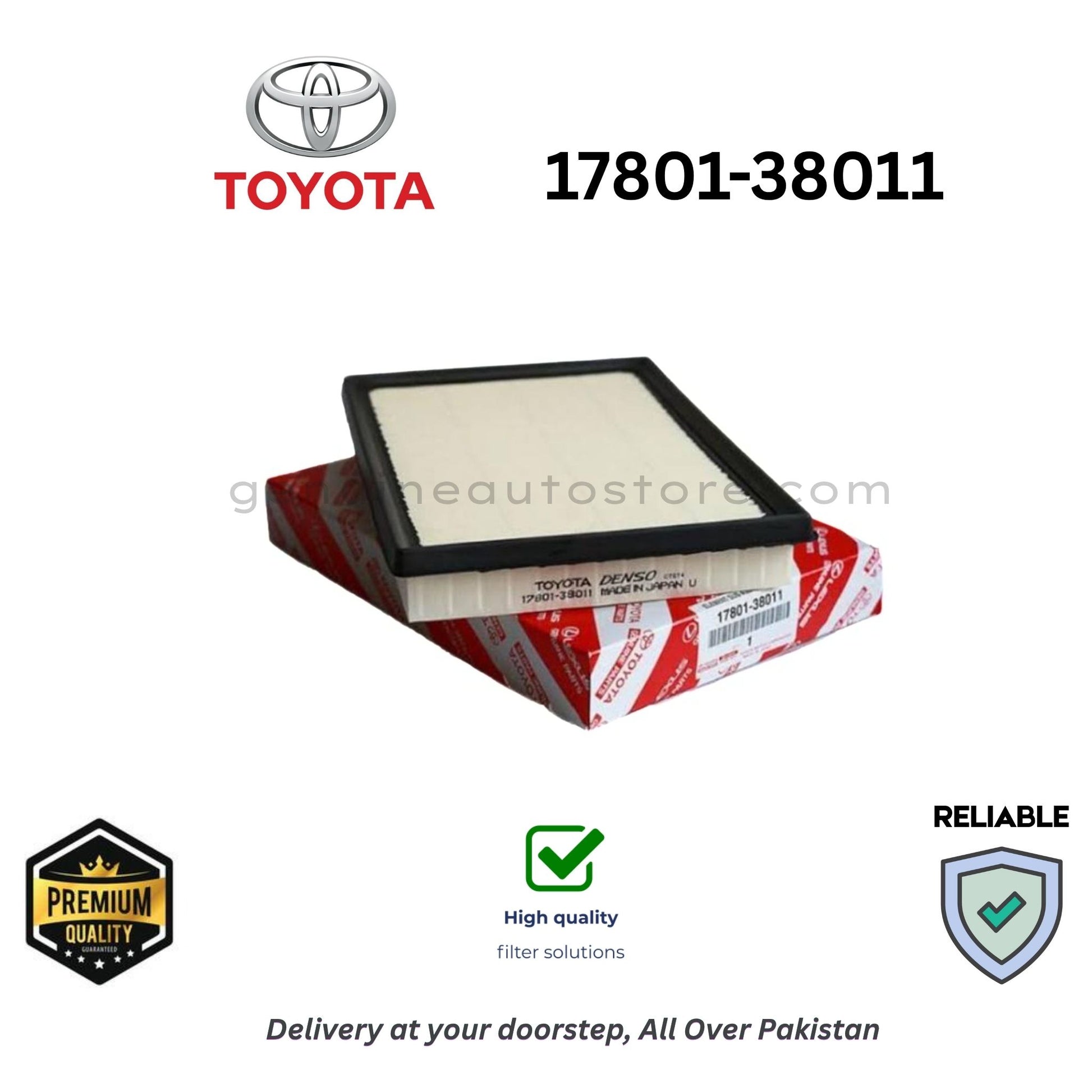 17801-38311 Air Filter Premium Quality in Pakistan, 100% Genuine, Reliable, Best Price, Cash on Delivery 