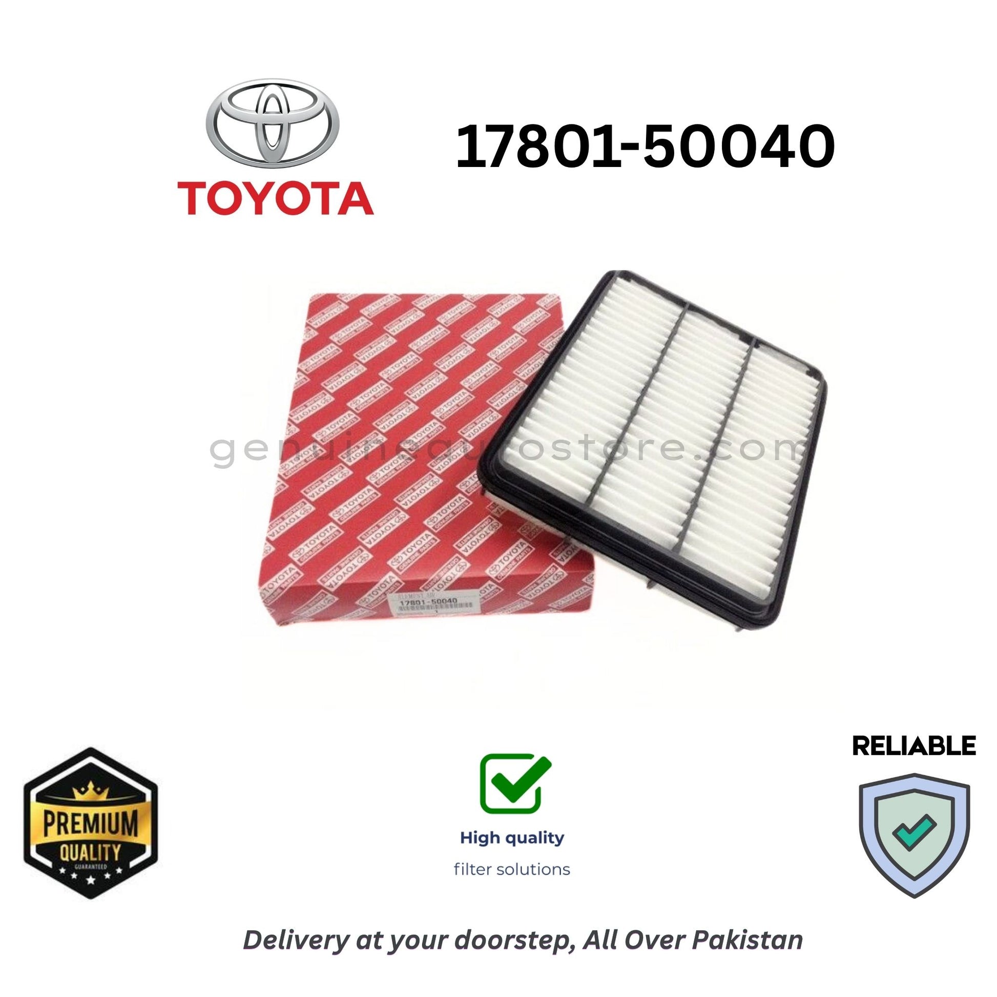 17801-50040 Air Filter Premium Quality in Pakistan, 100% Genuine, Reliable, Best Price, Cash on Delivery  