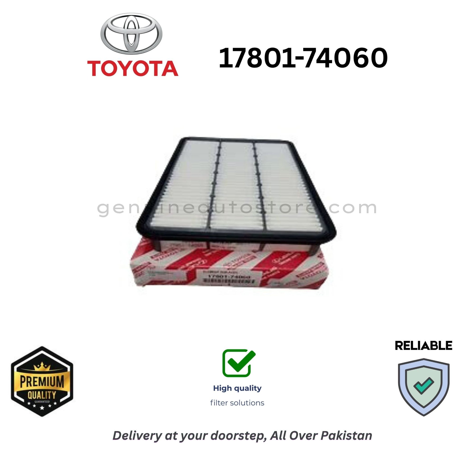 17801-74060 Air Filter Premium Quality in Pakistan, 100% Genuine, Reliable, Best Price, Cash on Delivery 