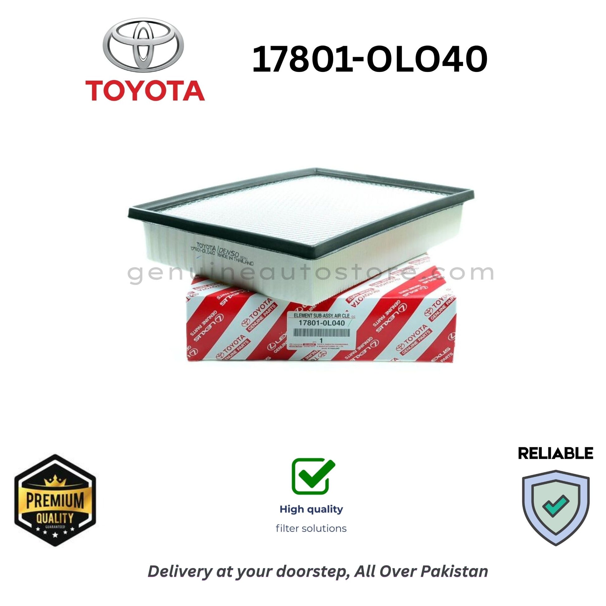  17801- OL040 Air Filter Premium Quality in Pakistan, 100% Genuine, Reliable, Best Price, Cash on Delivery  