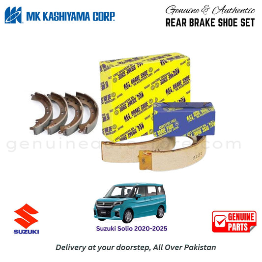 Suzuki Solio 2020-2025   MK JAPAN REAR BRAKE SHOE SET in Pakistan. 100% Genuine, Reliable, Best Price, Cash on Delivery Available