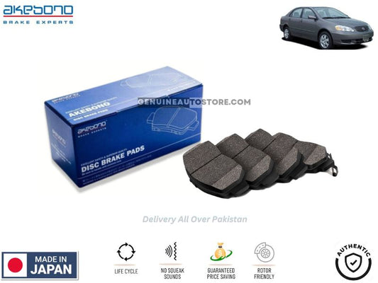 Toyota Corolla Xli 2002-2008 - Front Brake Pads - Akebono