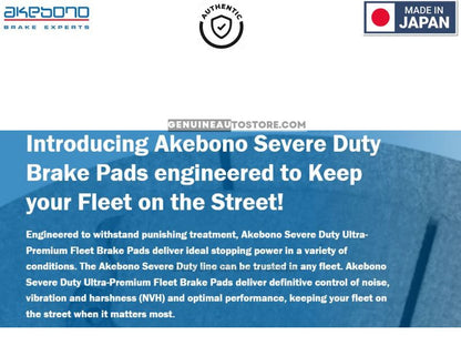 Toyota Vitz Hybrid 1500cc 2017-2021 - Front Brake Pads - Akebono