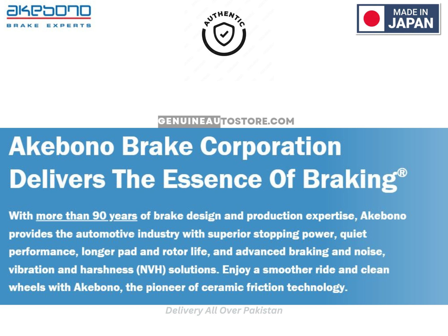 Toyota Prius Alpha 2015-2021 - Front Brake Pads - Akebono