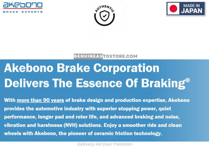 Toyota Prius Alpha 2011-2015 - Front Brake Pads - Akebono