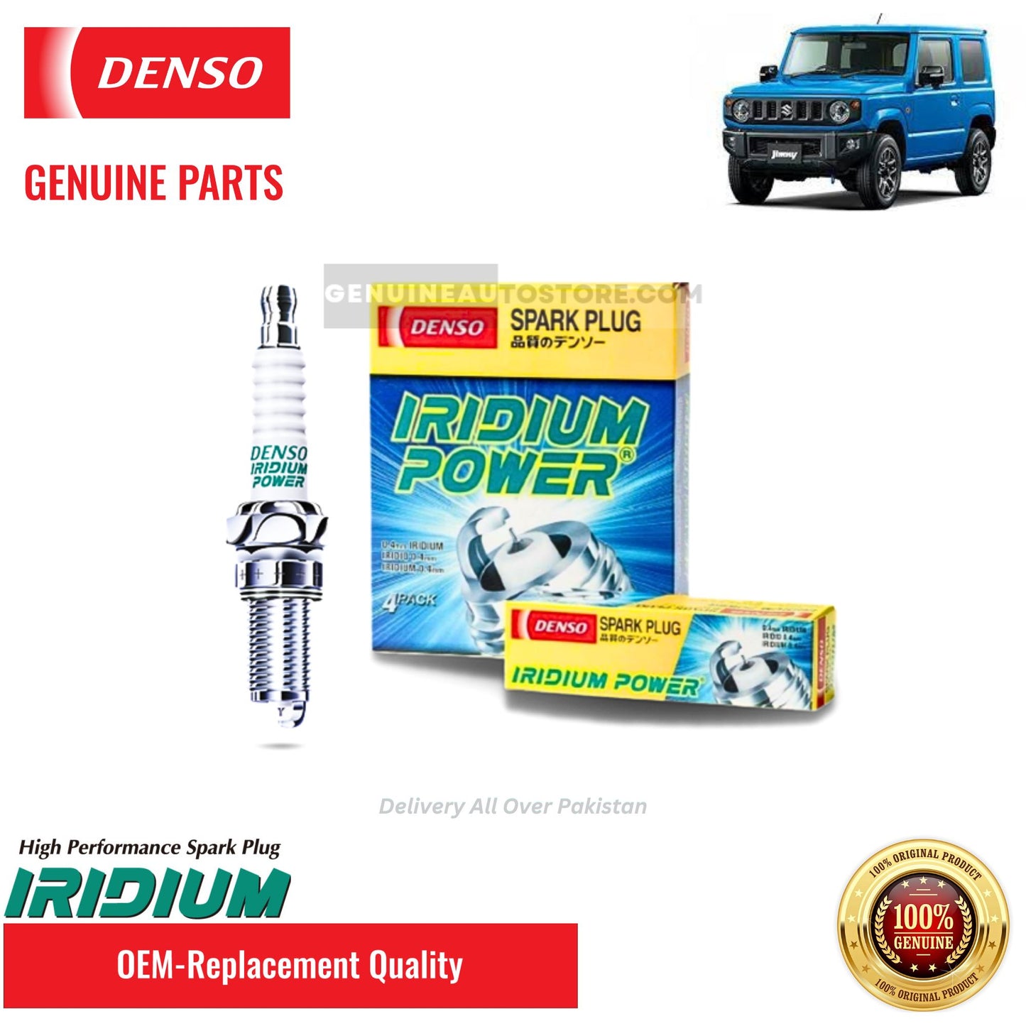 Suzuki Jimny 2019-2024 - Denso Iridium Spark Plugs - 4 Pieces