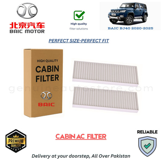 BAIC BJ40 2020-2025 CABIN AC FILTER in Pakistan. 100% Genuine, Reliable, Best Price, Cash on Delivery Available 