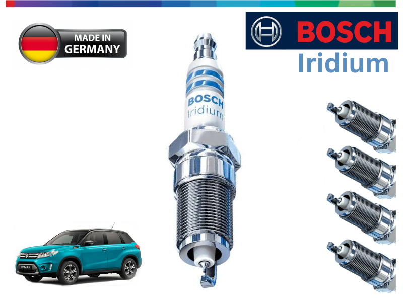 Suzuki Vitara Bosch Iridium Spark Plugs 4 Pcs Made in Germany