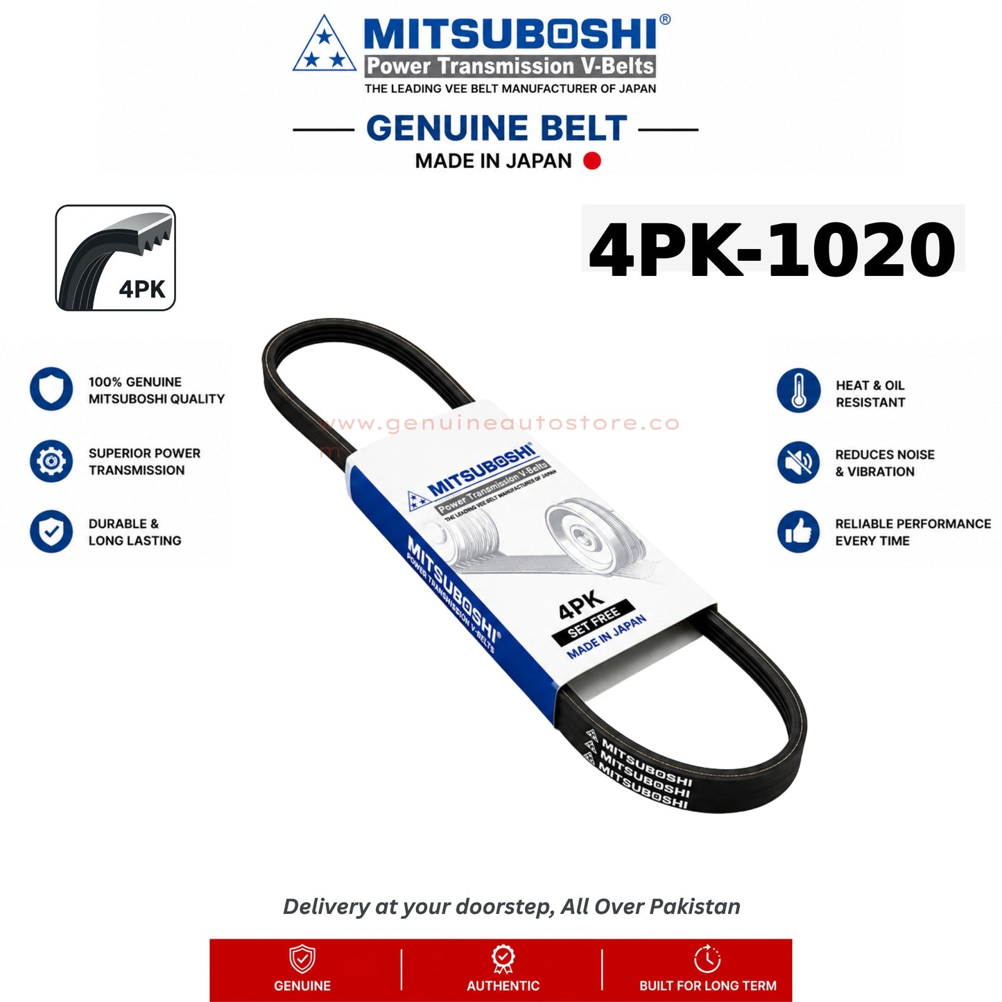 Buy 4PK-1020 Belt Made in Japan - MITSUBOSHI in Pakistan at best price