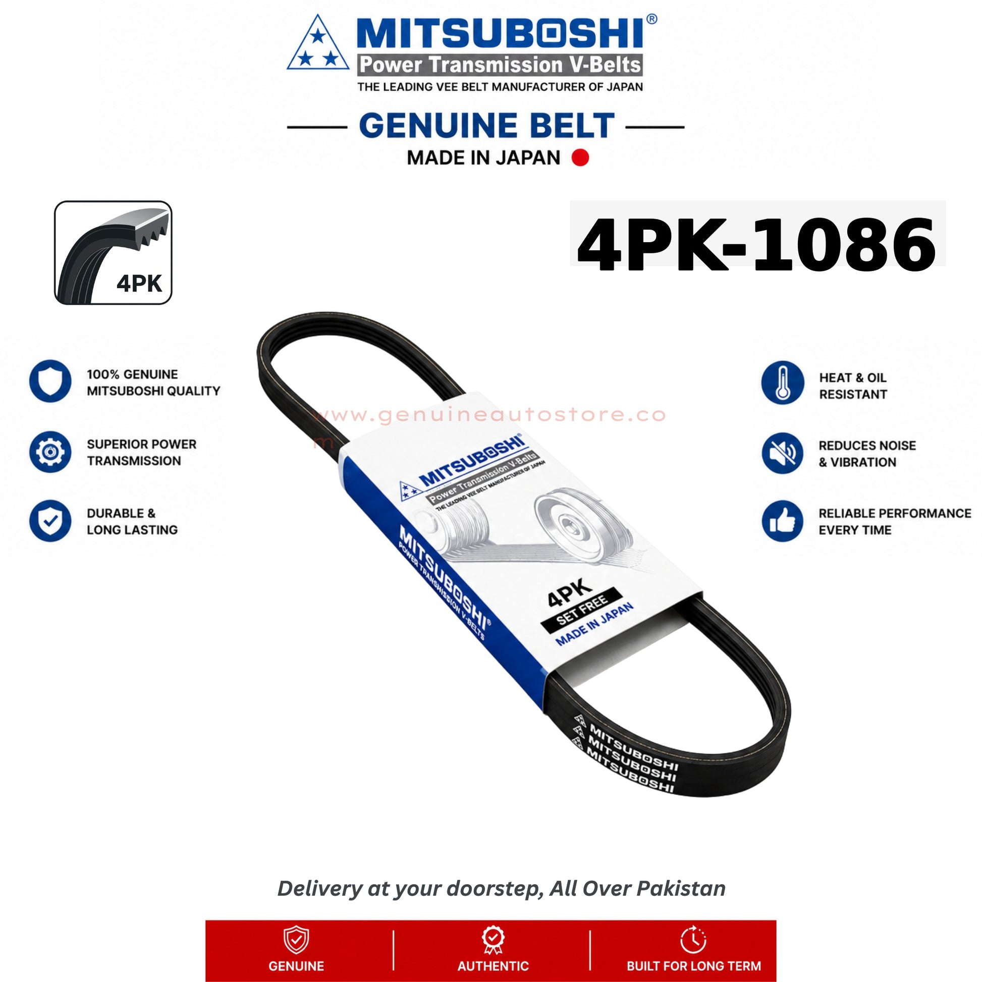 Buy 4PK-1086 Belt Made in Japan - MITSUBOSHI in Pakistan at best price