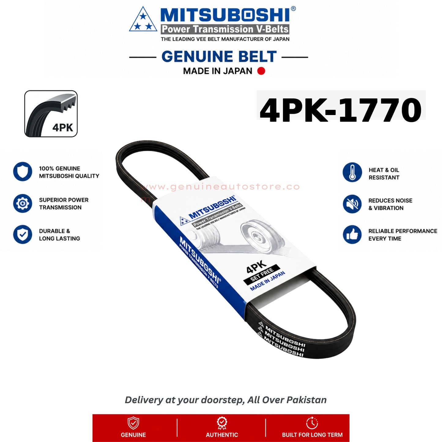 Buy 4PK-1770 Belt Made in Japan - MITSUBOSHI in Pakistan at best price