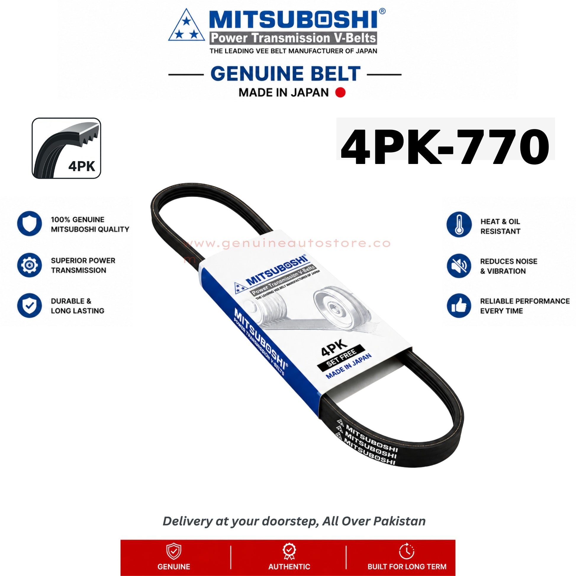 Buy 4PK-770 Belt Made in Japan - MITSUBOSHI in Pakistan at best price