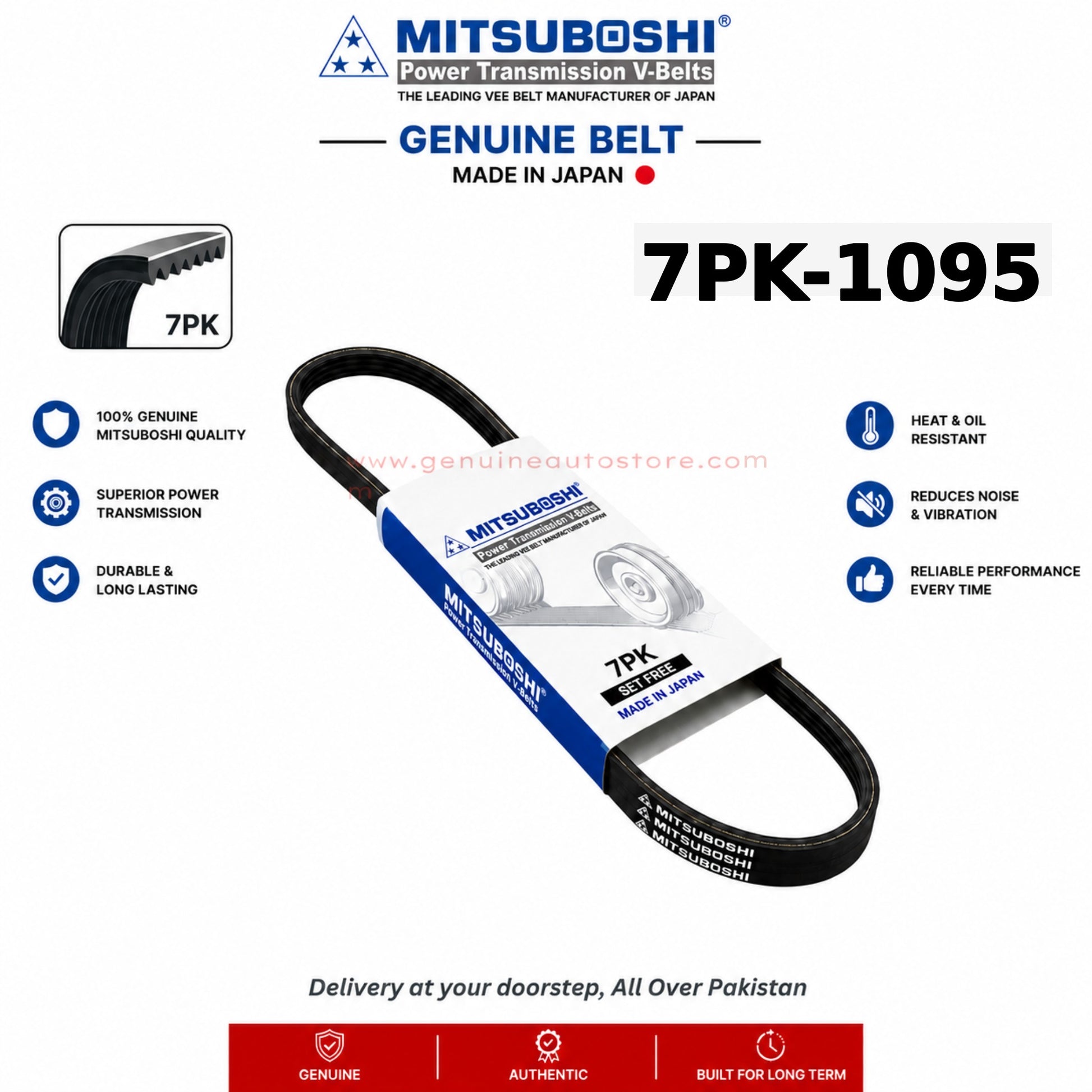 Buy 7PK-1095 Belt Made in Japan - MITSUBOSHI in Pakistan at best price