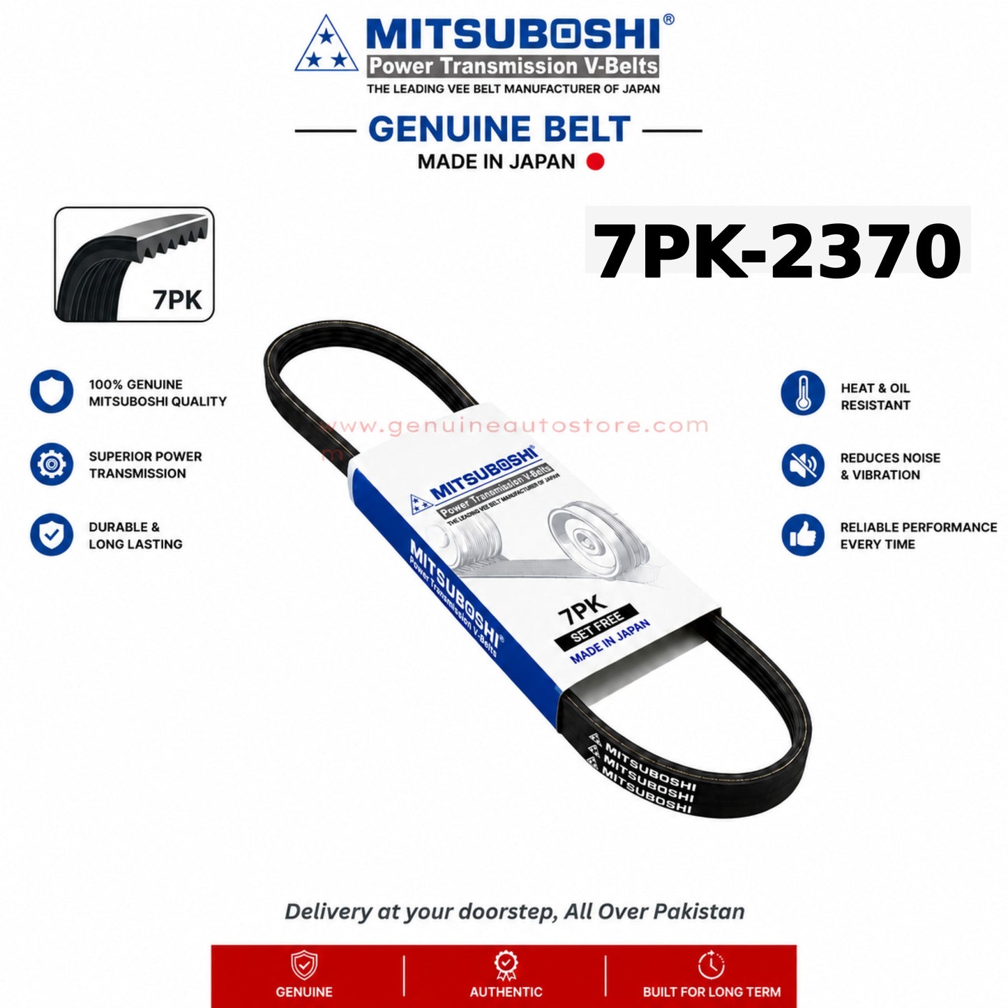 Buy 7PK-2370 Belt Made in Japan - MITSUBOSHI in Pakistan at best price