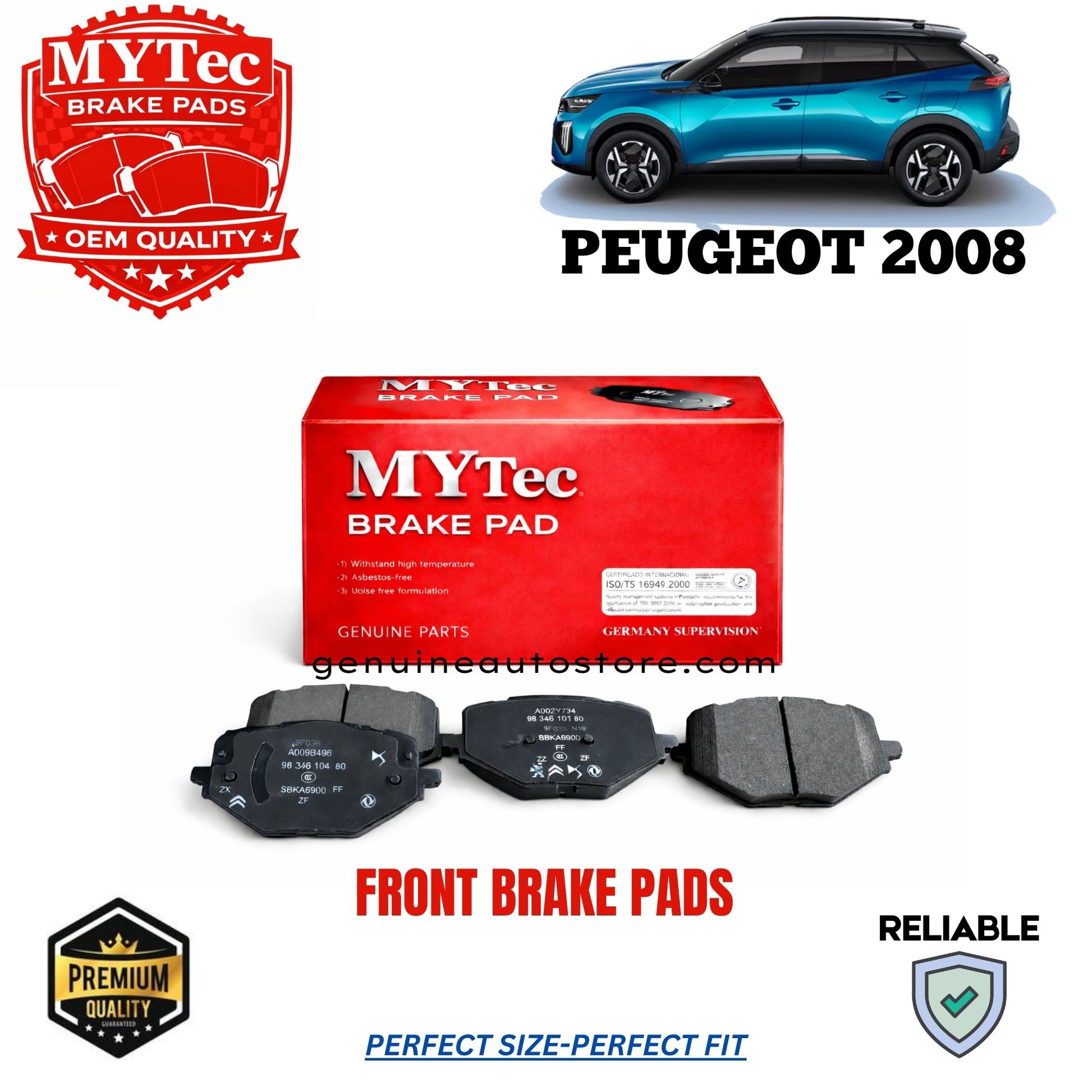 Buy Authentic Front Brake Pads for Peugeot 2008 in Pakistan