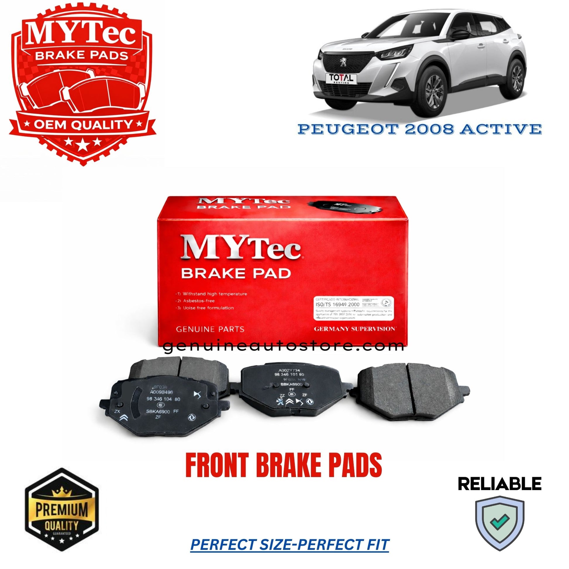 Buy Authentic Front Brake Pads for Peugeot 2008 in Pakistan