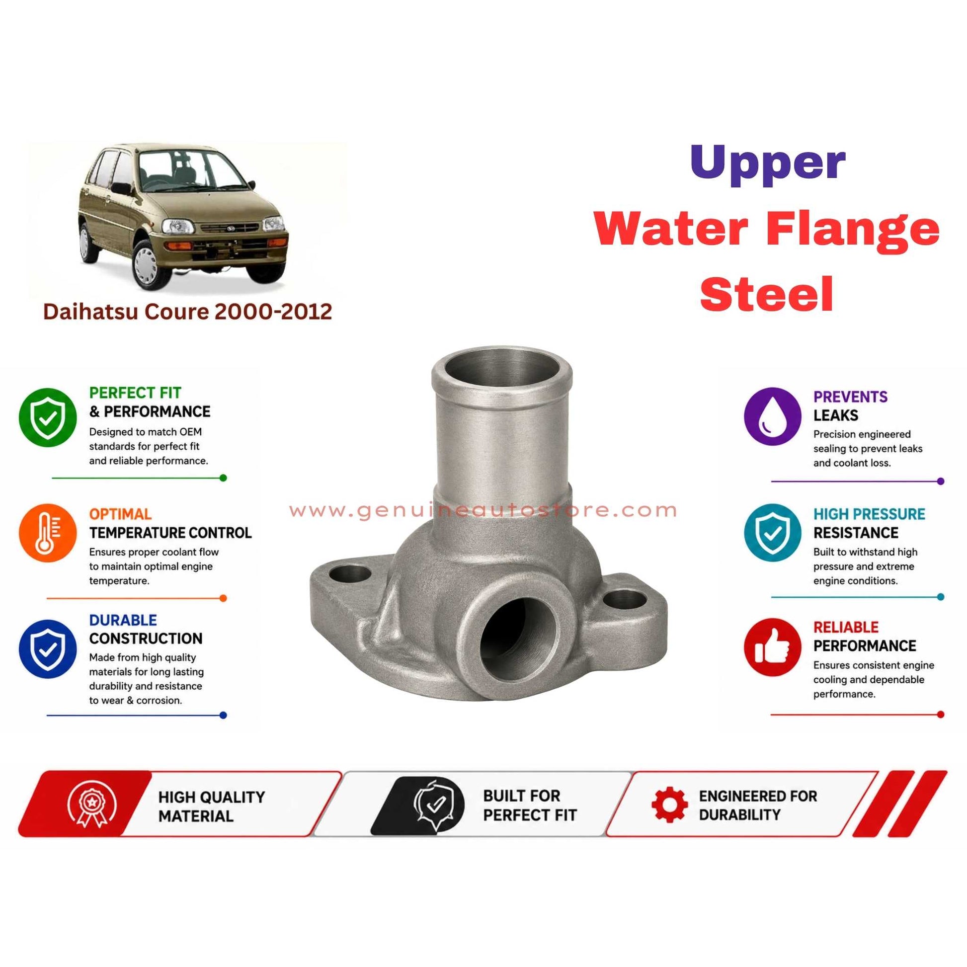 Buy Daihatsu Coure 2000-2012 Upper Water Flange Steel in Pakistan