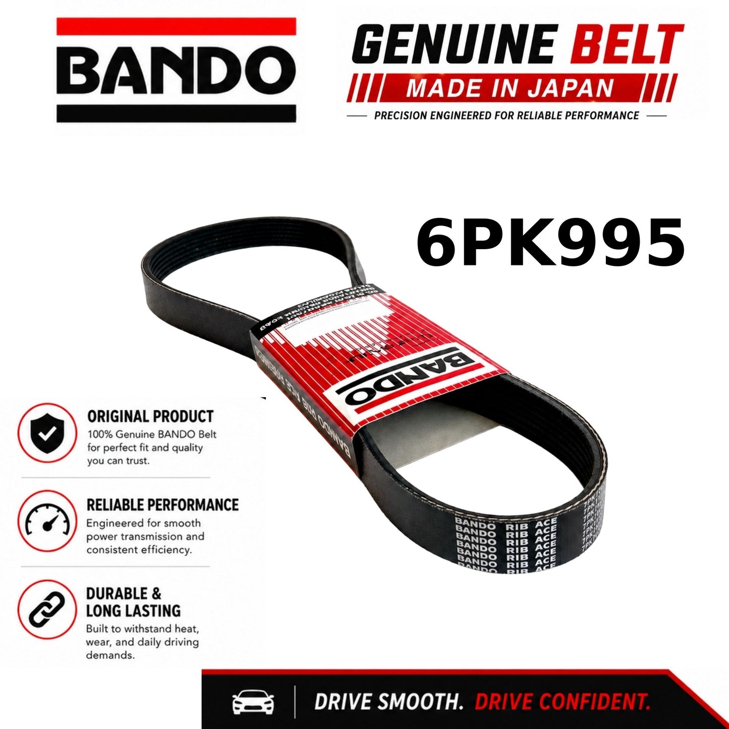 Buy Genuine 6PK995 Fan Belt Bando Japan at best rate in Pakistan