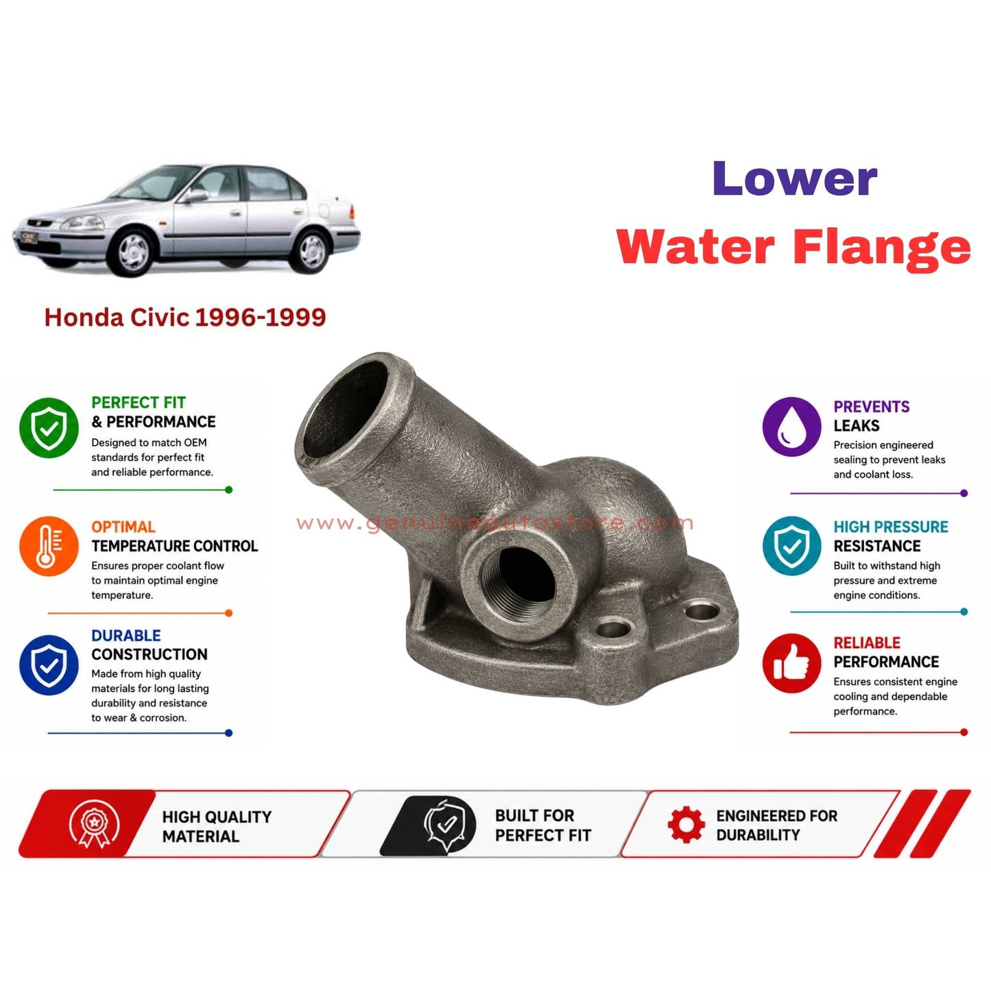 Buy Honda Civic 1996-1999 Lower Water Flange in Pakistan