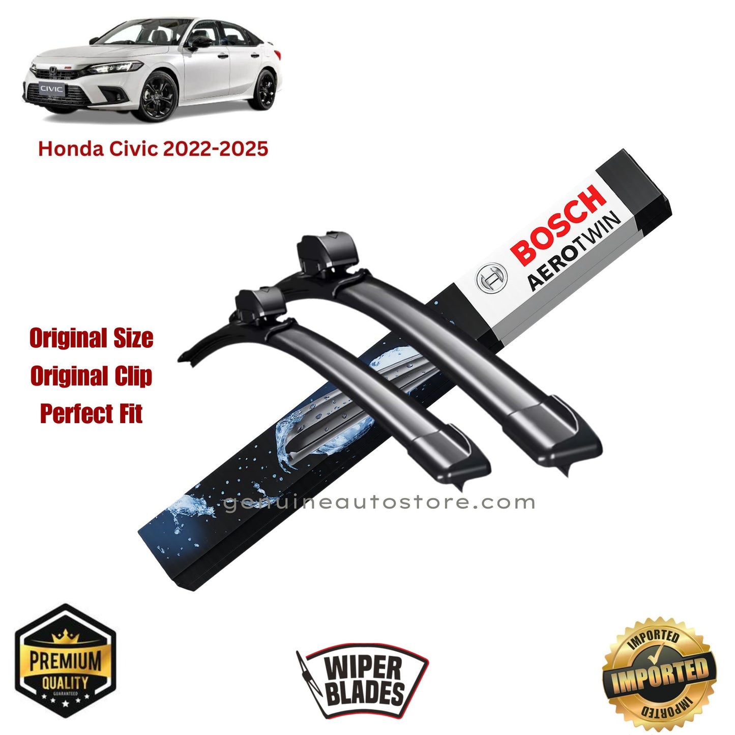 Buy Honda Civic 2022-2026 BOSCH Wiper Blades in Pakistan