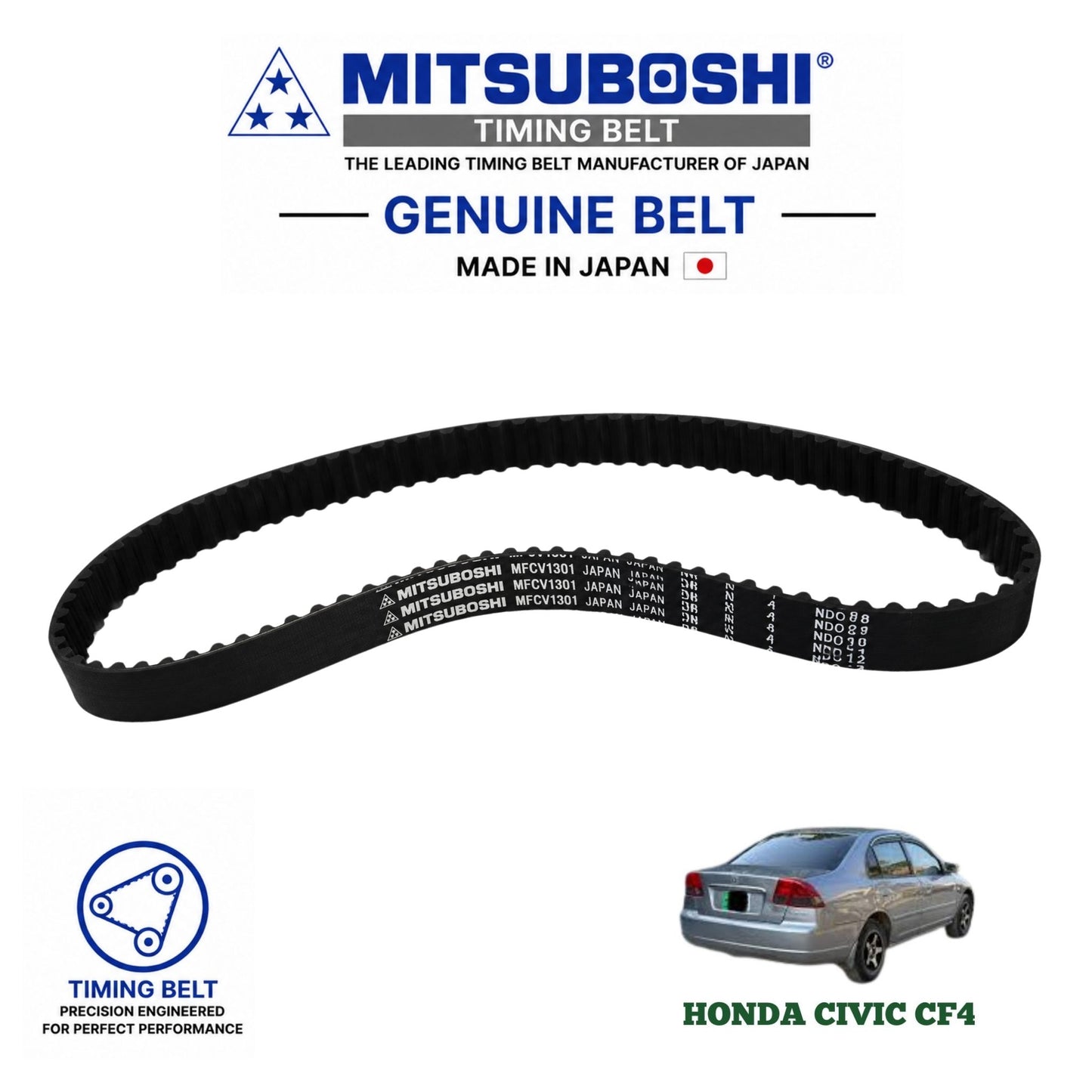 Buy Honda Civic CF4 Timing Belt Japan - Mitsuboshi in Pakistan