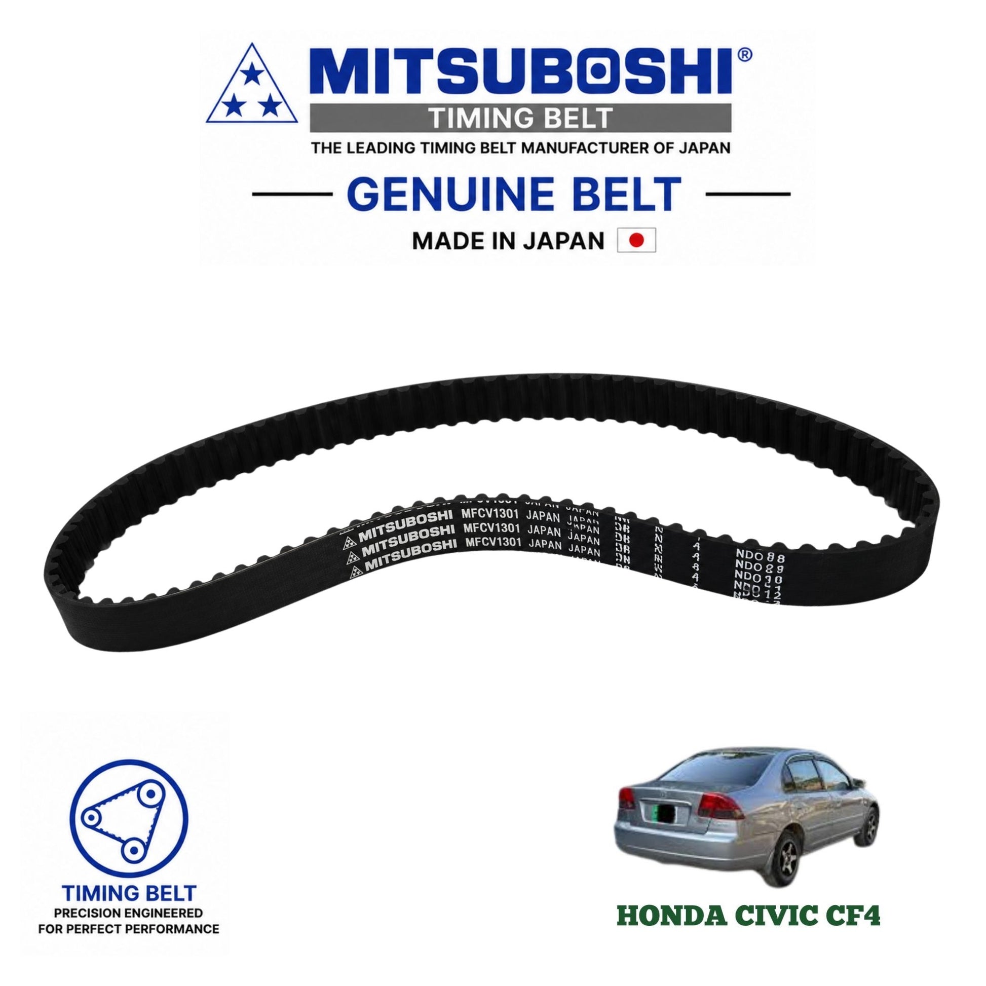Buy Honda Civic CF4 Timing Belt Japan - Mitsuboshi in Pakistan