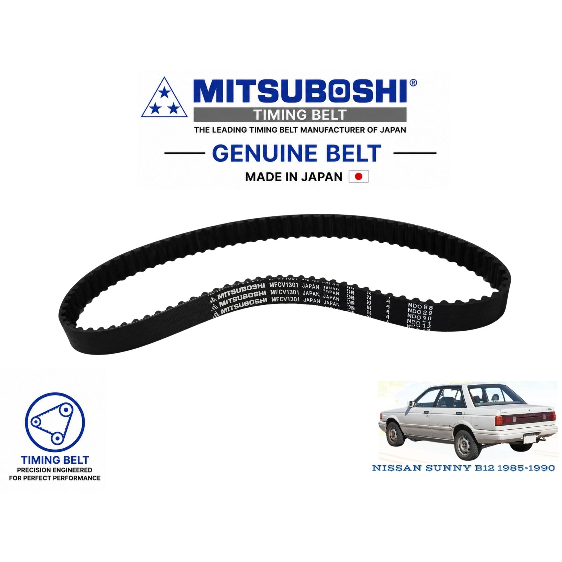 Buy NISSAN SUNNY B12 1985-1990 Timing Belt Japan - Mitsuboshi in Pakistan
