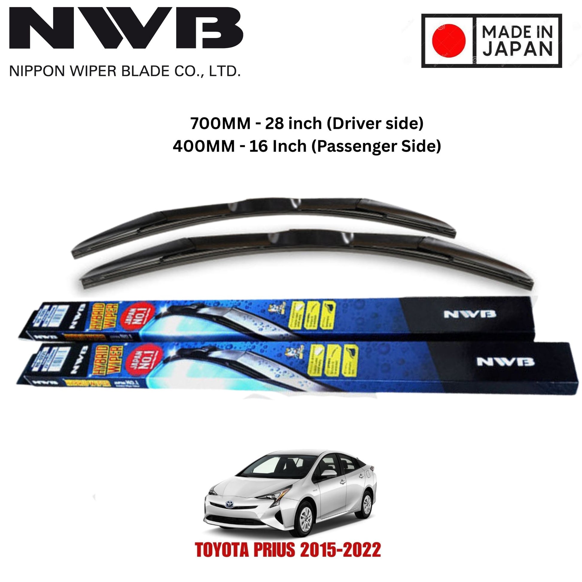 Buy Original Wipers for Toyota Prius 2015-2022 in Pakistan
