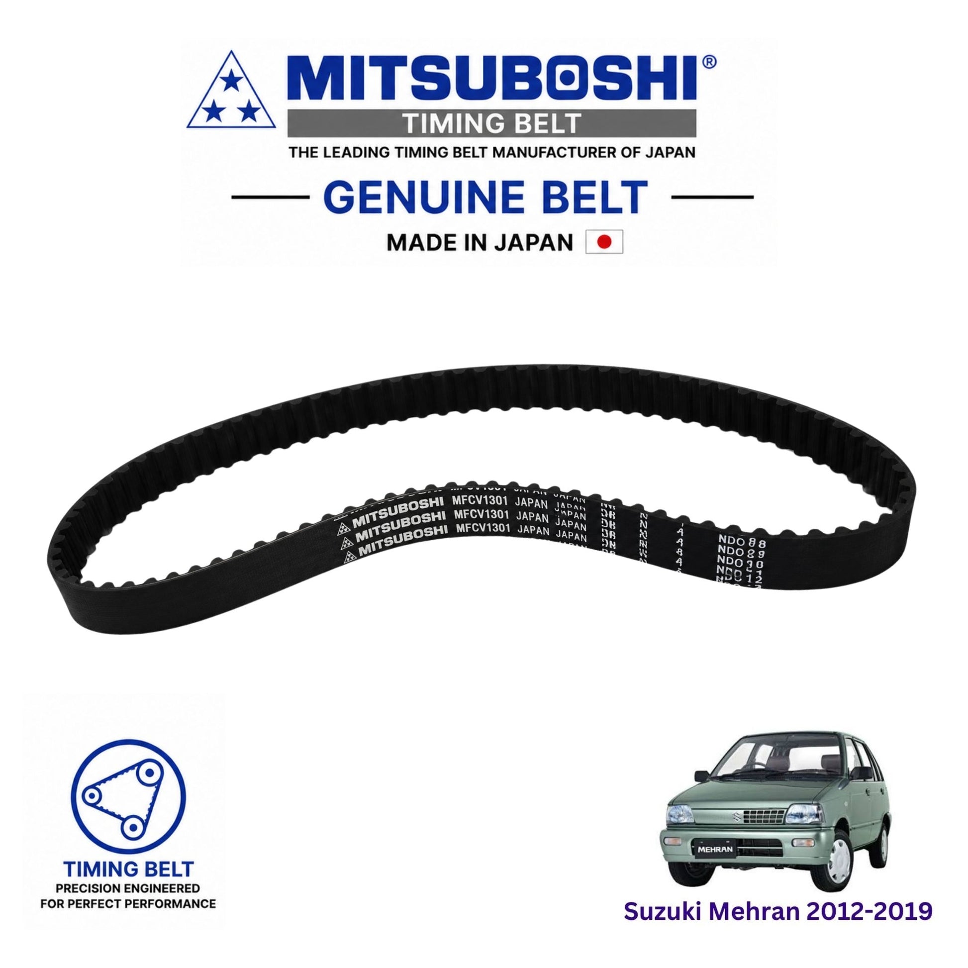 Buy Suzuki Mehran 2012-2019 Timing Belt Japan - Mitsuboshi in Pakistan