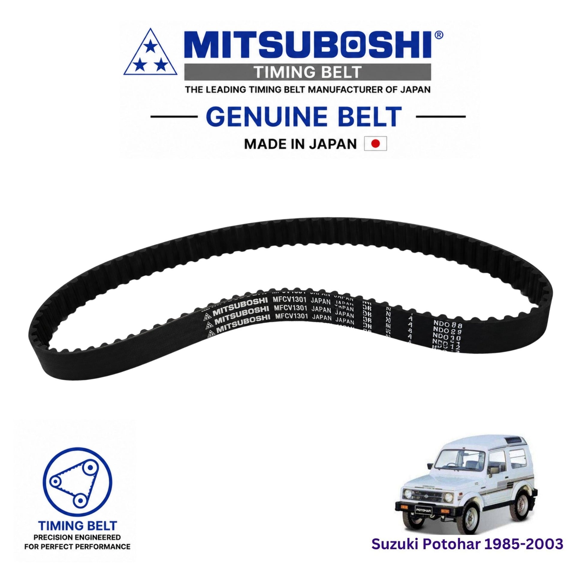 Buy Suzuki Potohar 1985-2003 Timing Belt Japan - Mitsuboshi in Pakistan