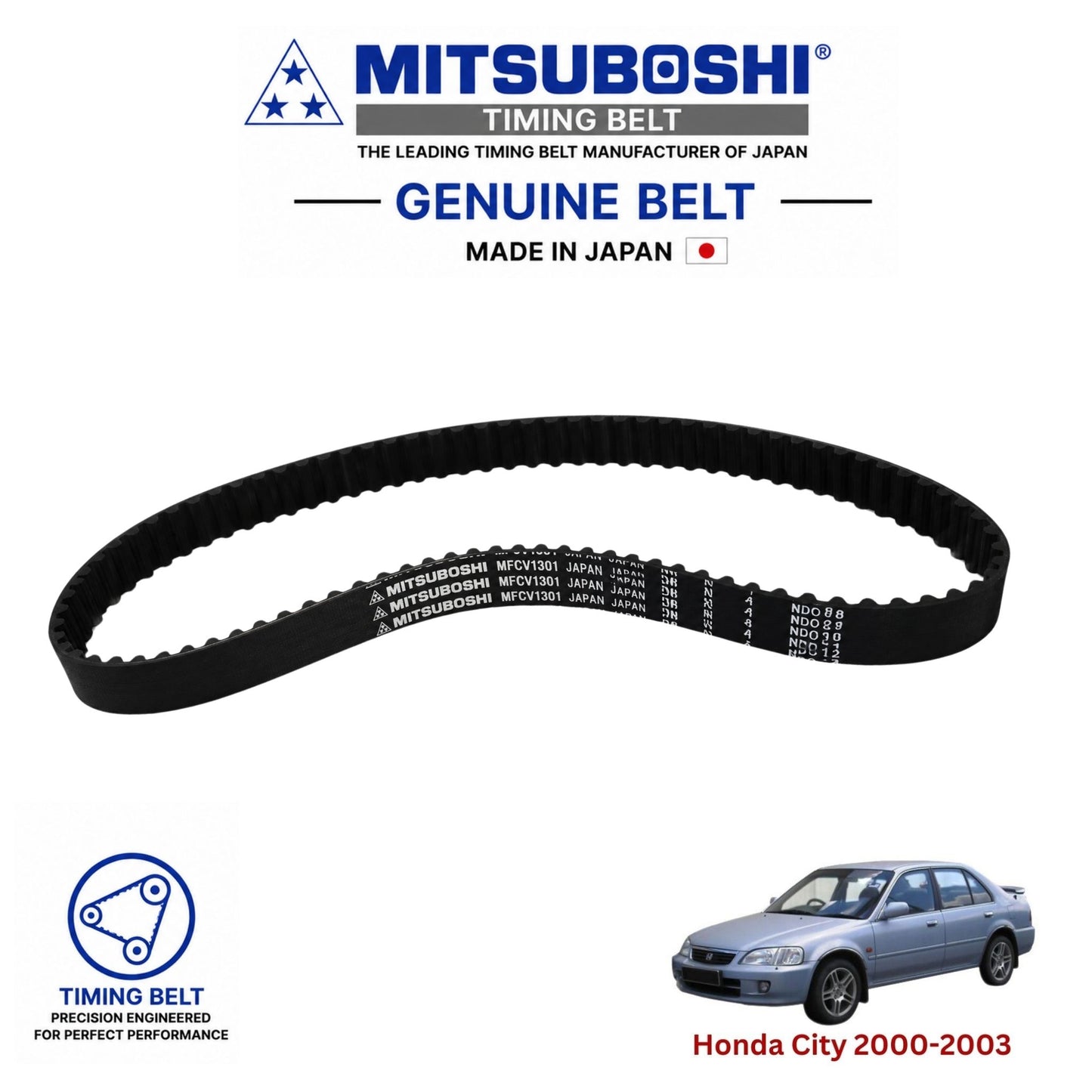 Buy Toyota City 2000-2003 Timing Belt Japan - Mitsuboshi in Pakistan 