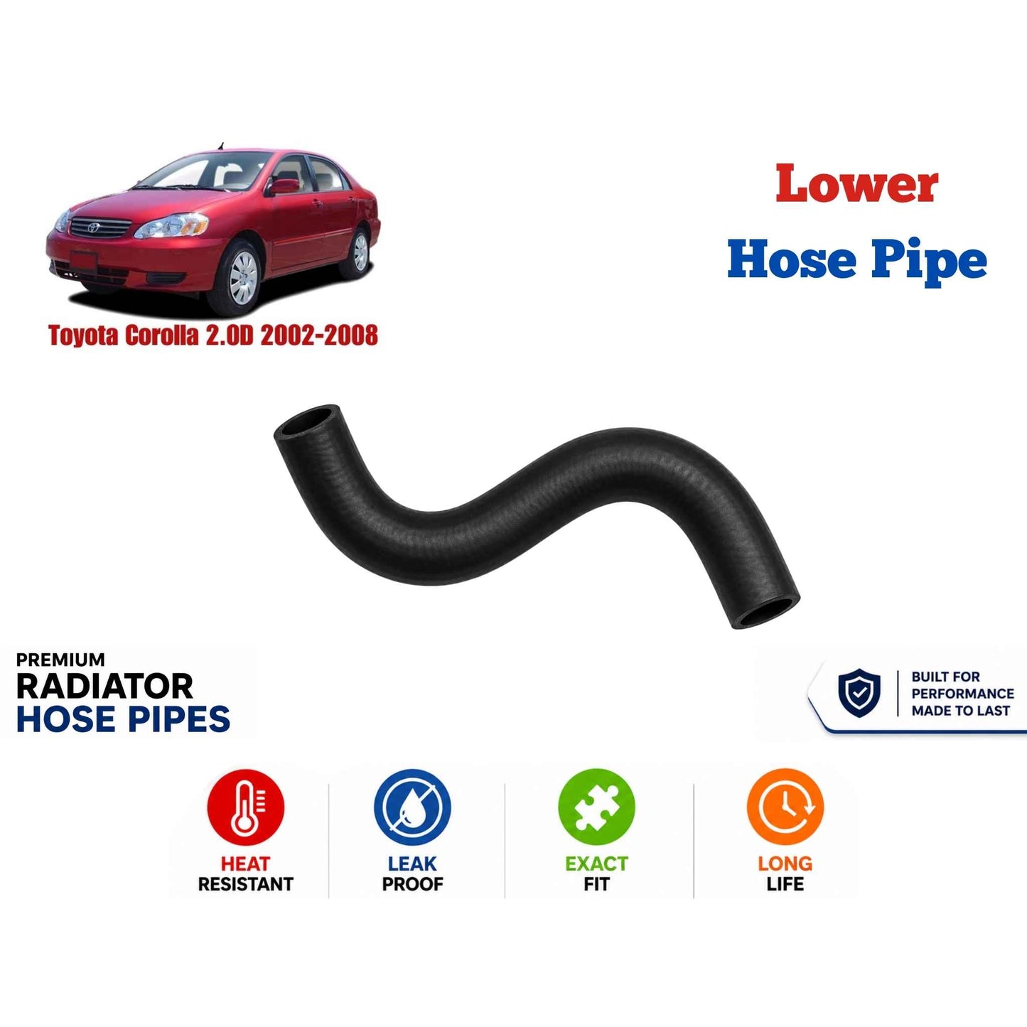 Buy Toyota Corolla 2.0D 2002-2008 Lower Hose Pipe in Pakistan
