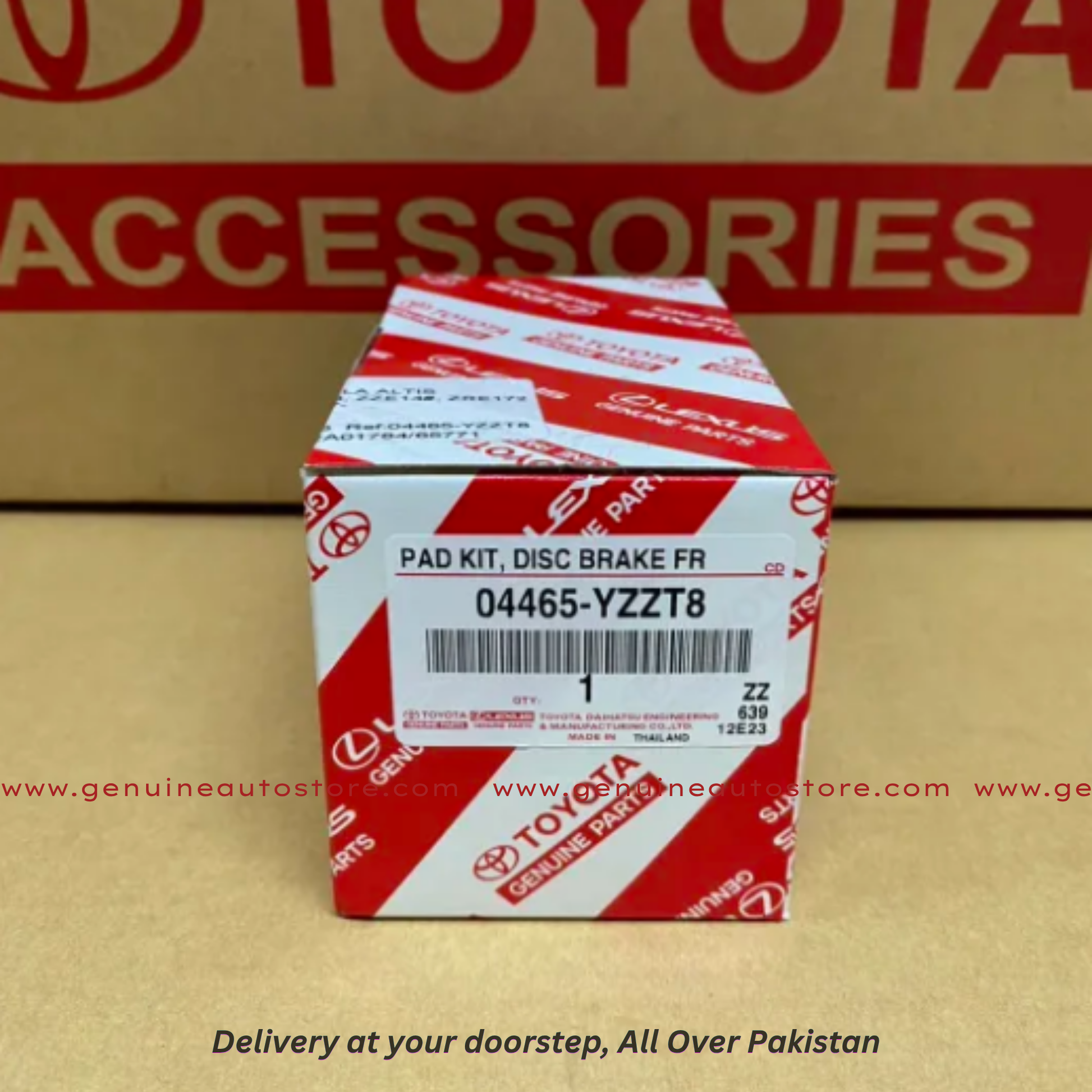 Buy Toyota Corolla Altis 2008-2014 Front Brake Pads Toyota Genuine 04465-YZZT8 in Pakistan...