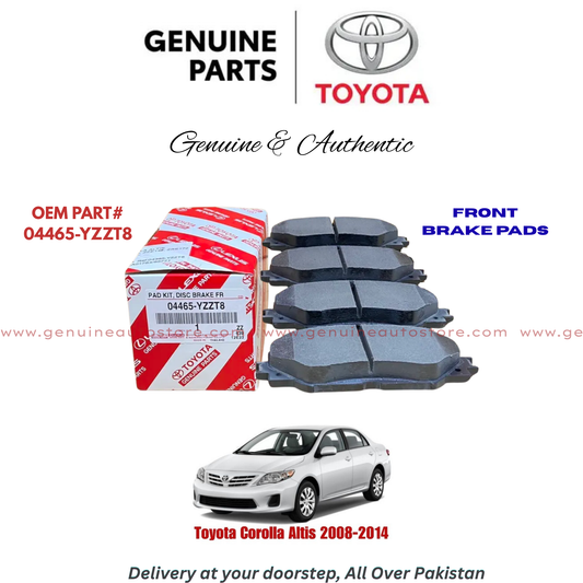 Buy Toyota Corolla Altis 2008-2014 Front Brake Pads Toyota Genuine 04465-YZZT8 in Pakistan