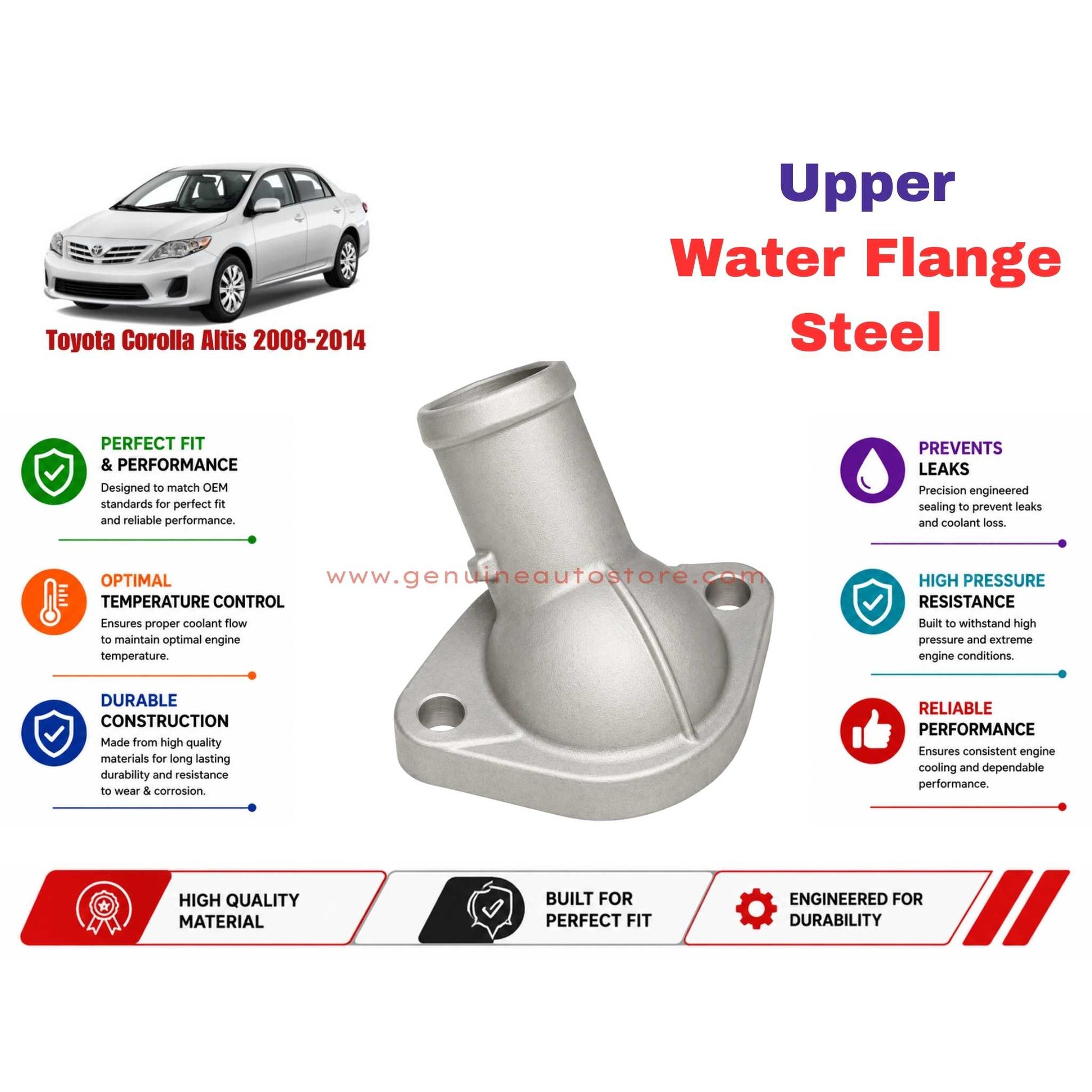 Buy Toyota Corolla Altis 2008-2014 Upper Water Flange Steel in Pakistan