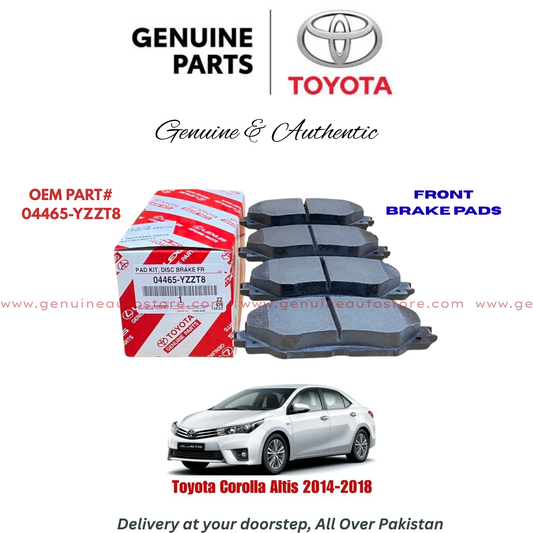 Buy Toyota Corolla Altis 2014-2018 Front Brake Pads Toyota Genuine 04465-YZZT8 in pakistan