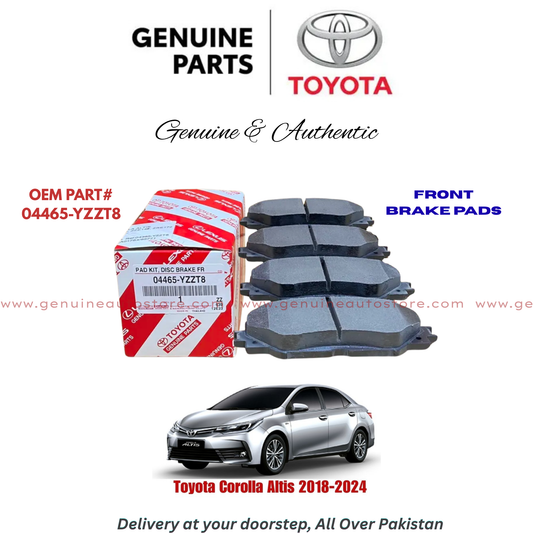 Buy Toyota Corolla Altis 2018-2024 Front Brake Pads Toyota Genuine 04465-YZZT8 in Pakistan