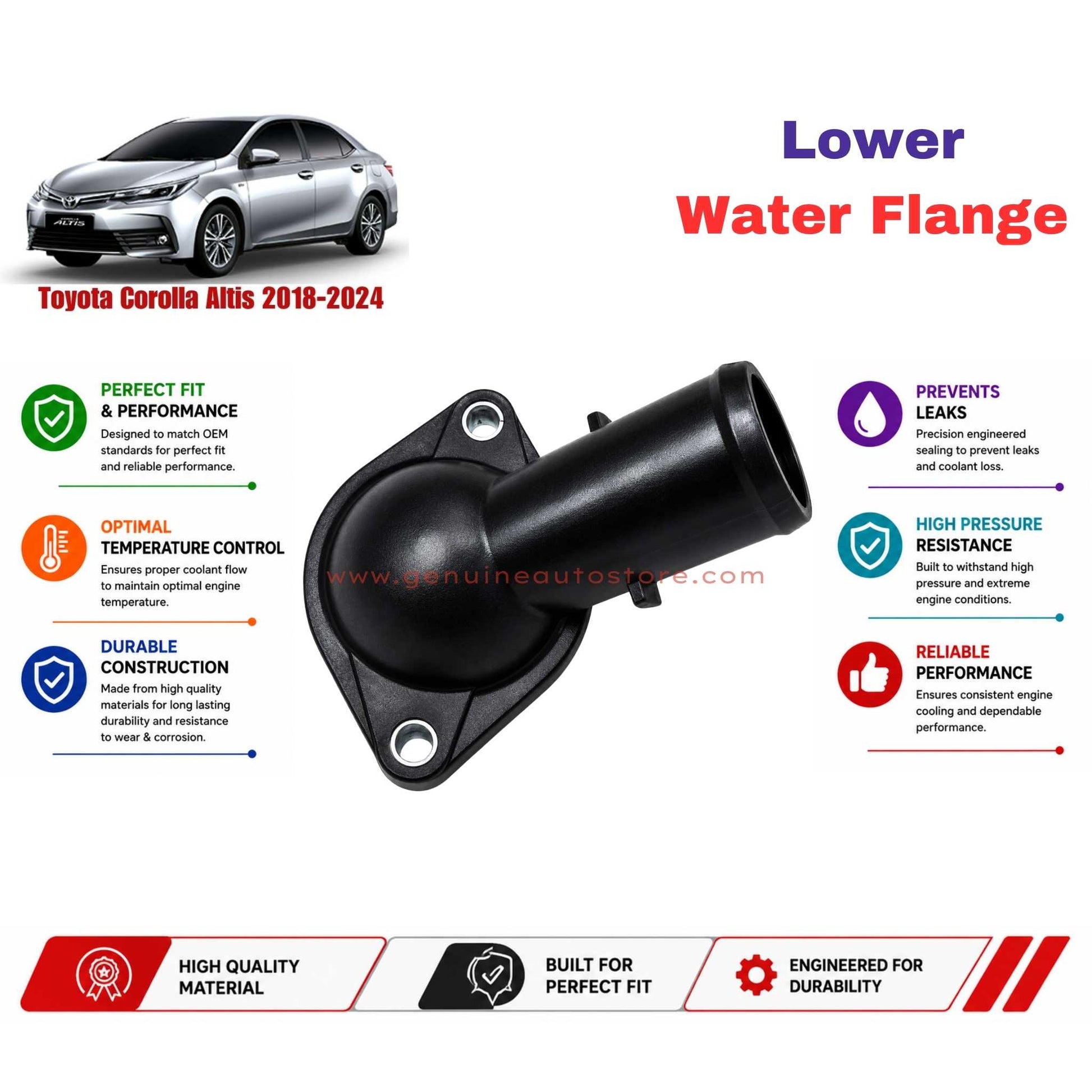 Buy Toyota Corolla Altis 2018-2024 Lower Water Flange in Pakistan